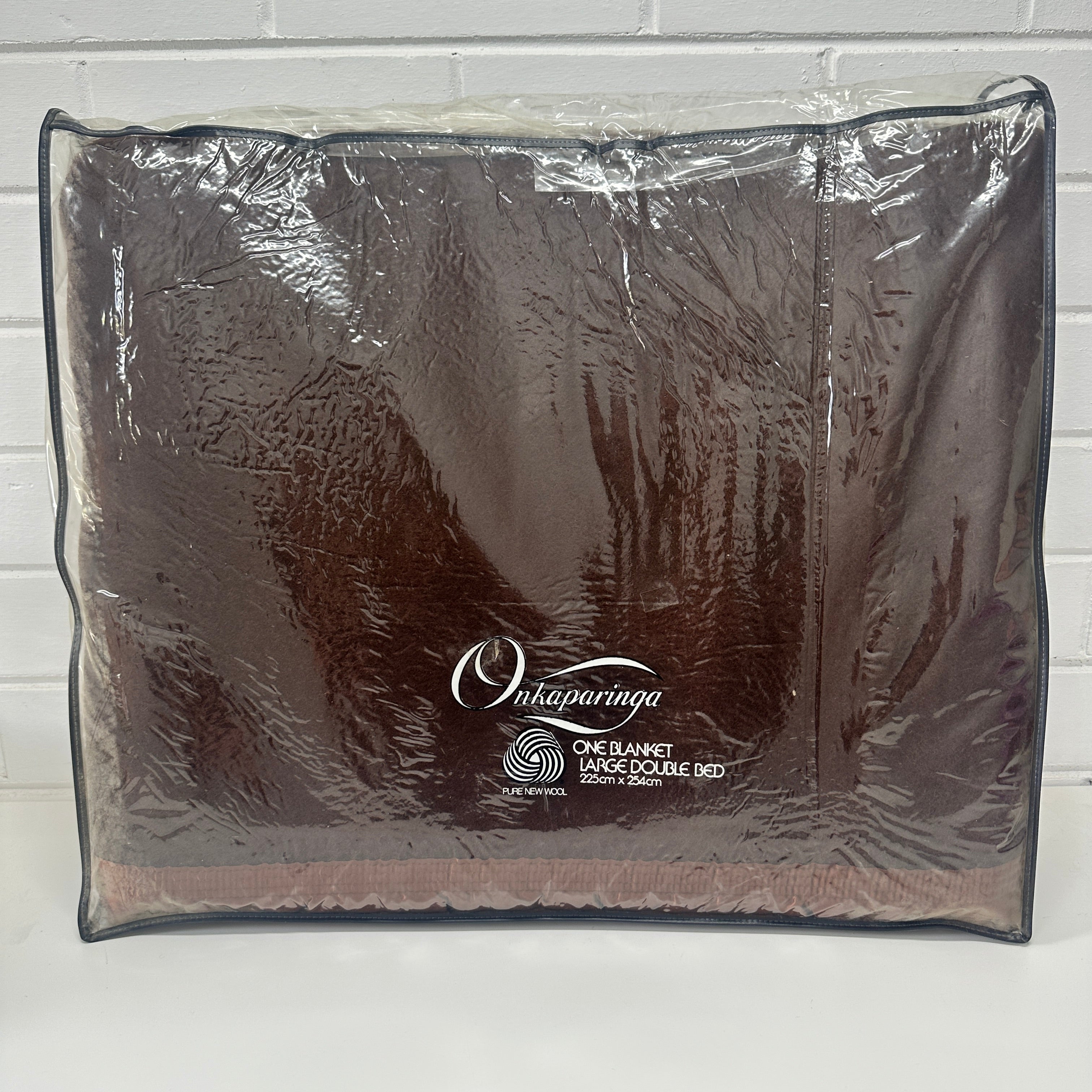 Onkaparinga UNUSED Pure Wool Blanket Brown