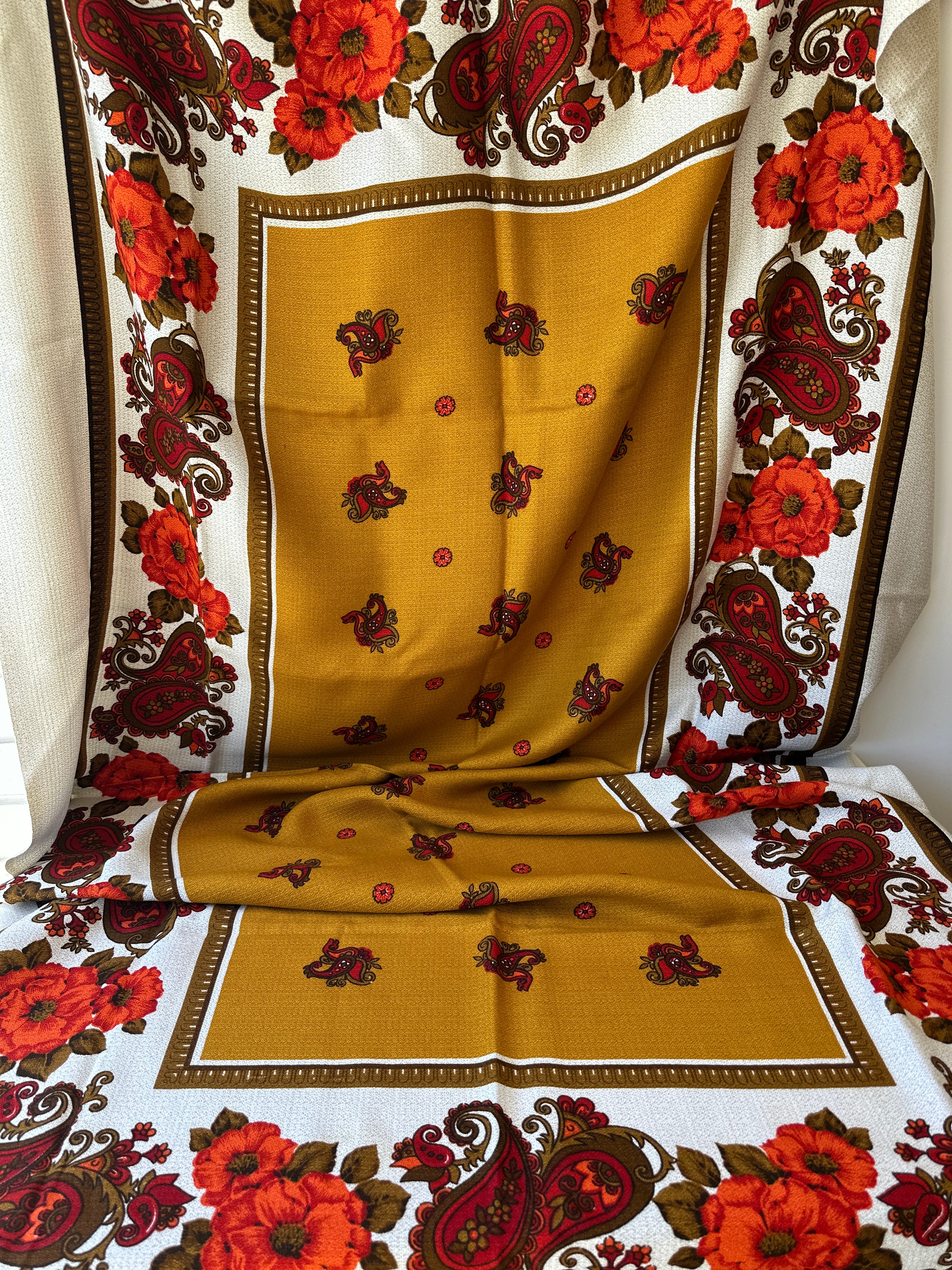 UNUSED Vintage Large Table Cloth RETRO