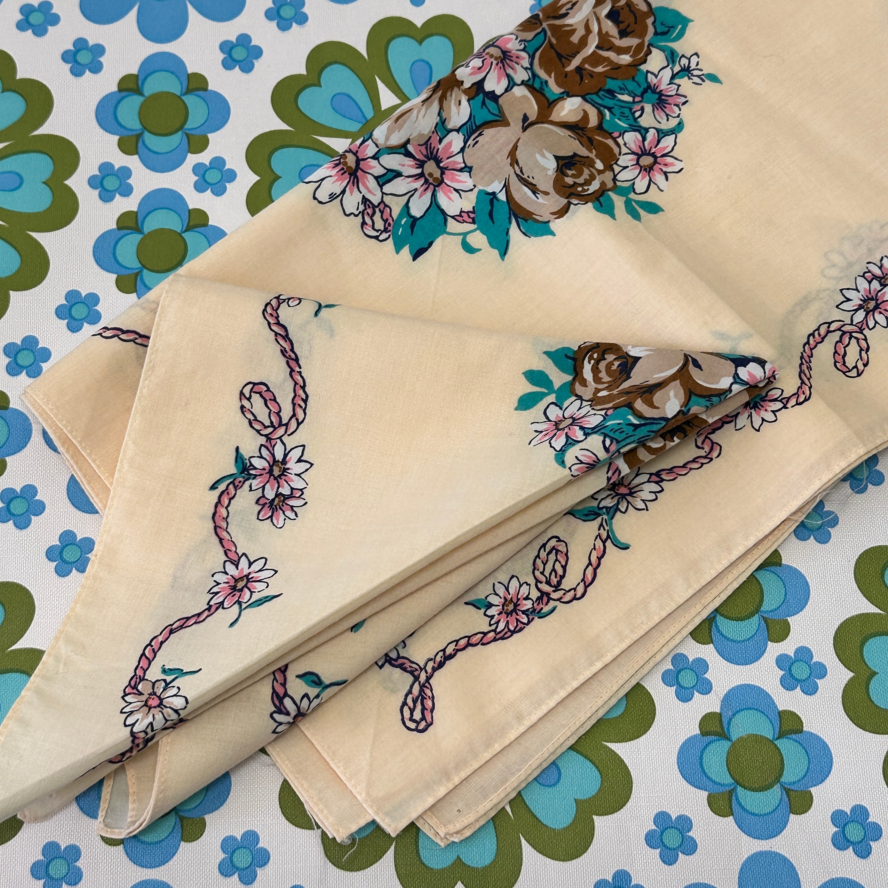 Adorable Floral Vintage UNUSED Napkins Serviettes