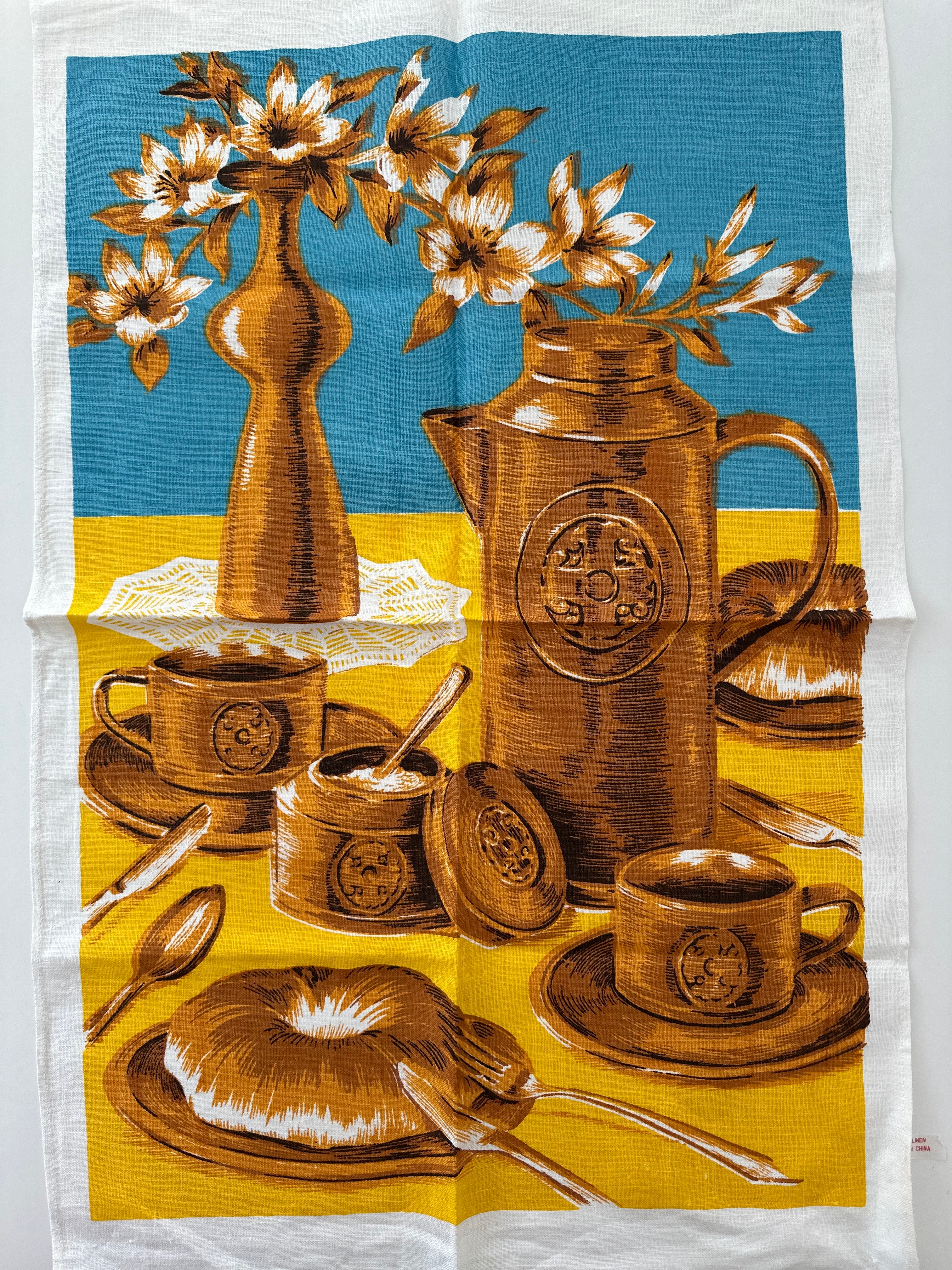 70's RETRO Unused TEA TOWEL