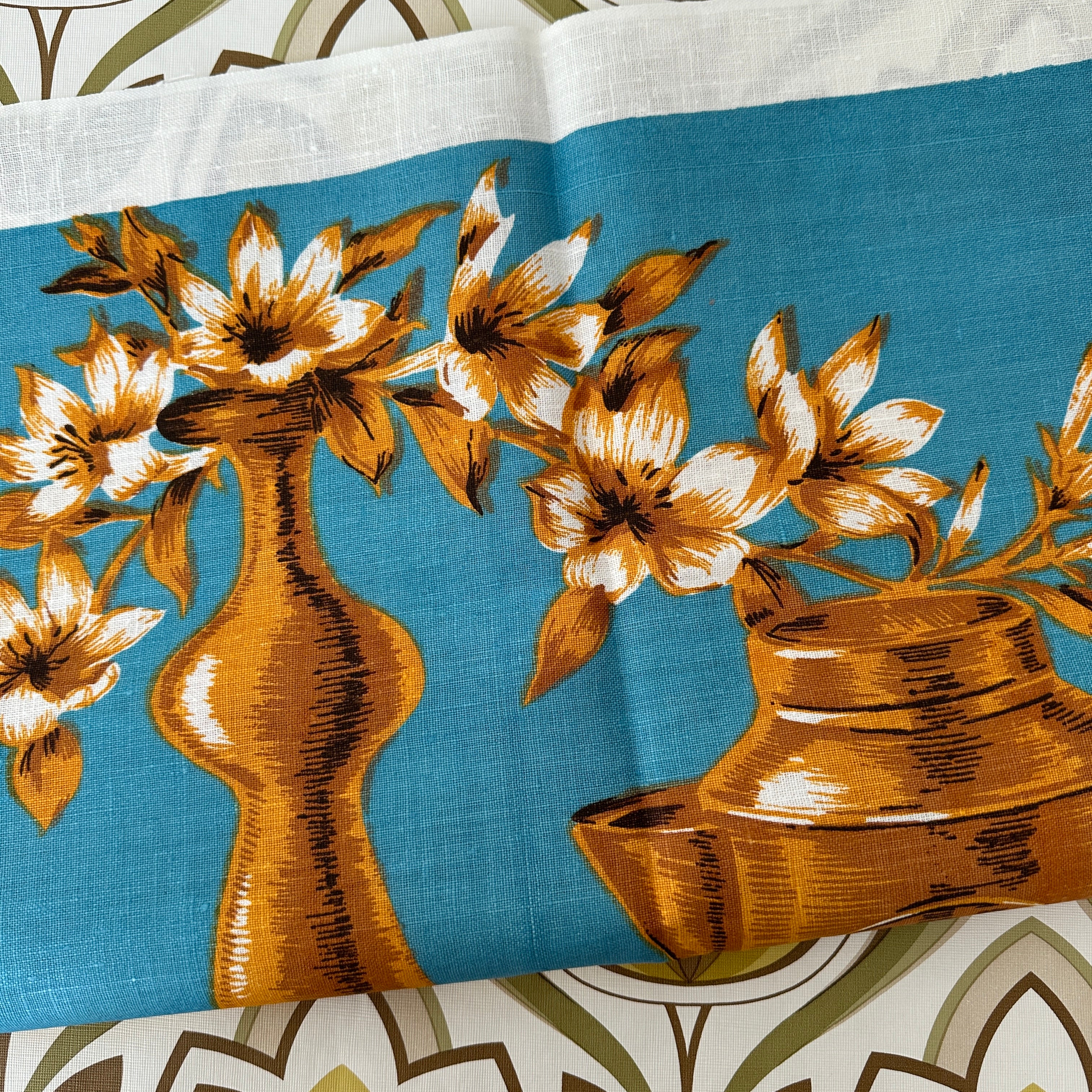 70's RETRO Unused TEA TOWEL