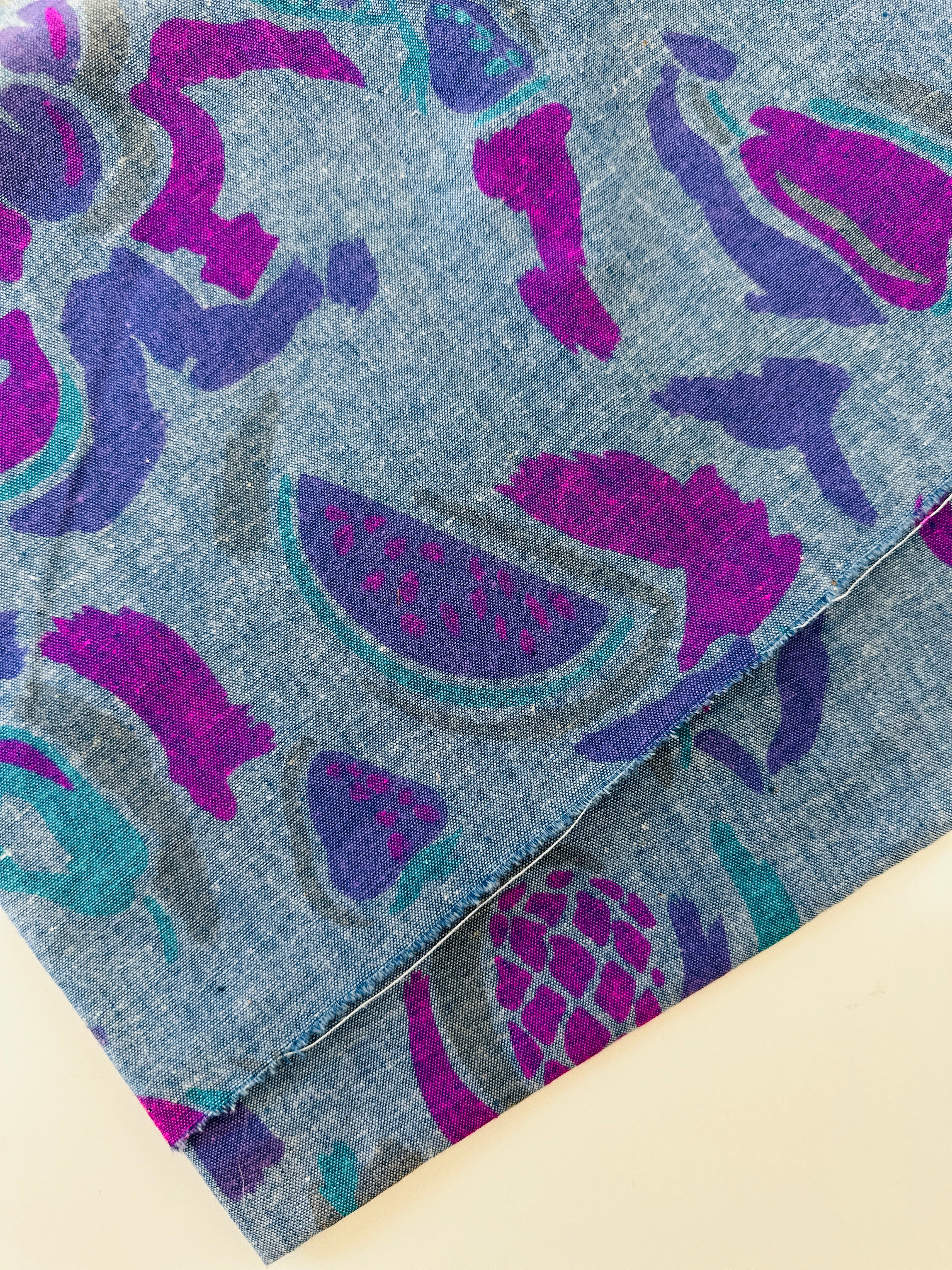 160cms Modern Denim Style Fabric Abstract