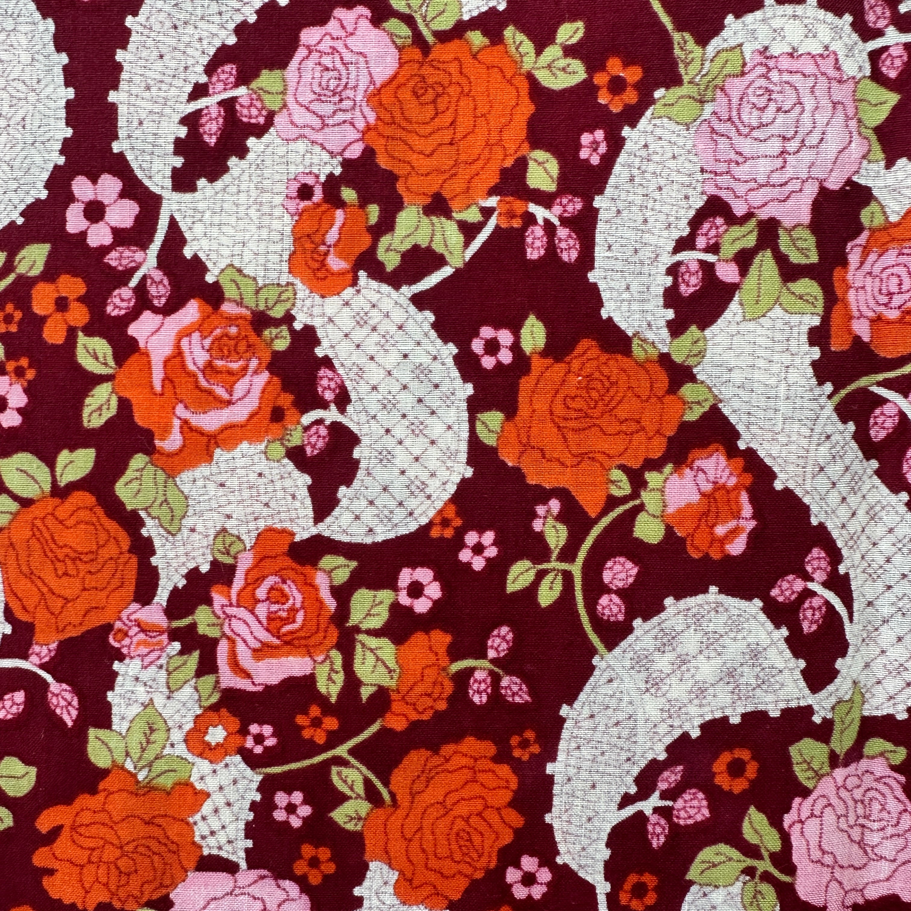 225cms Sweetest Vintage Roses Cotton Fabric