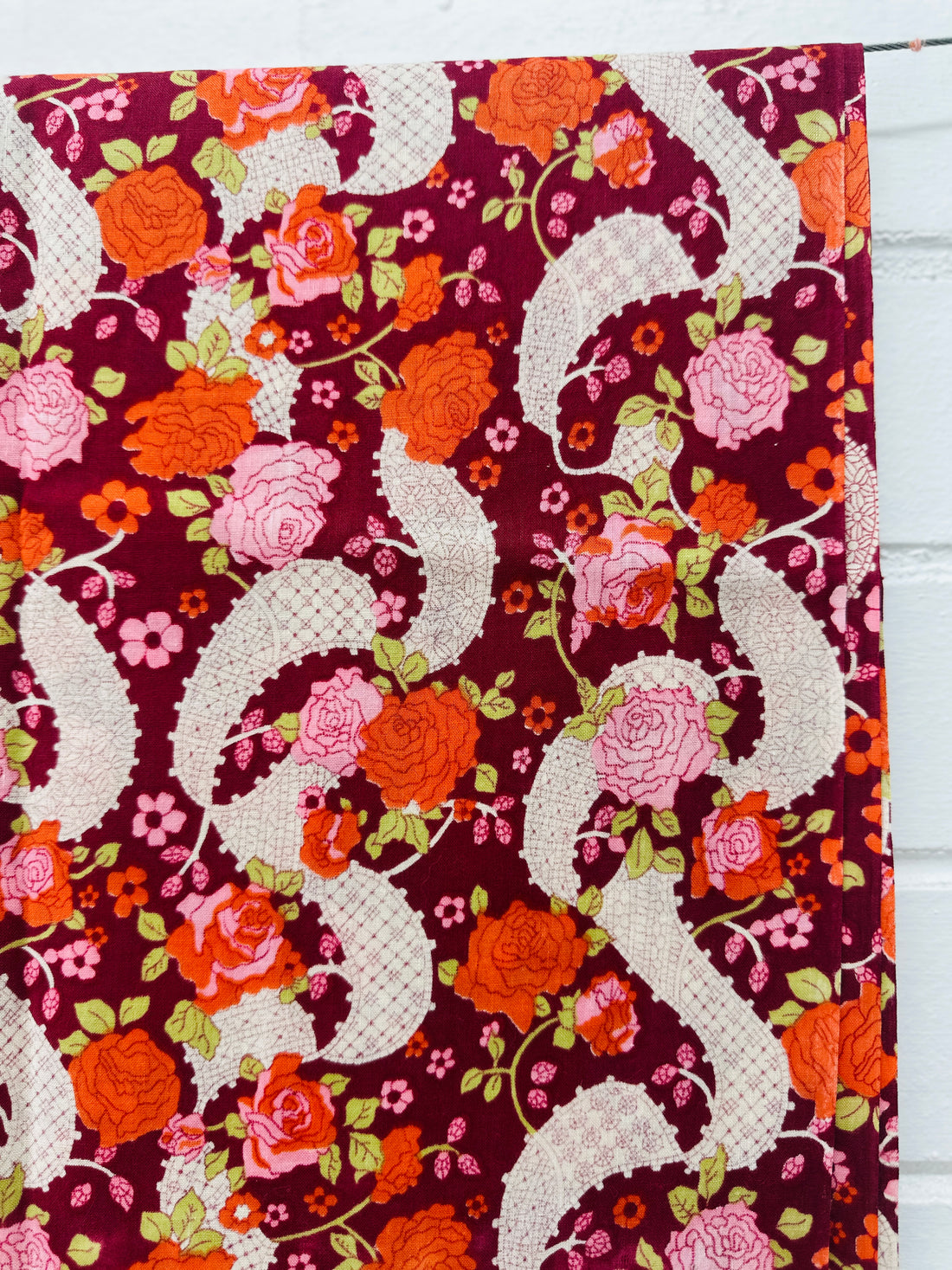 225cms Sweetest Vintage Roses Cotton Fabric
