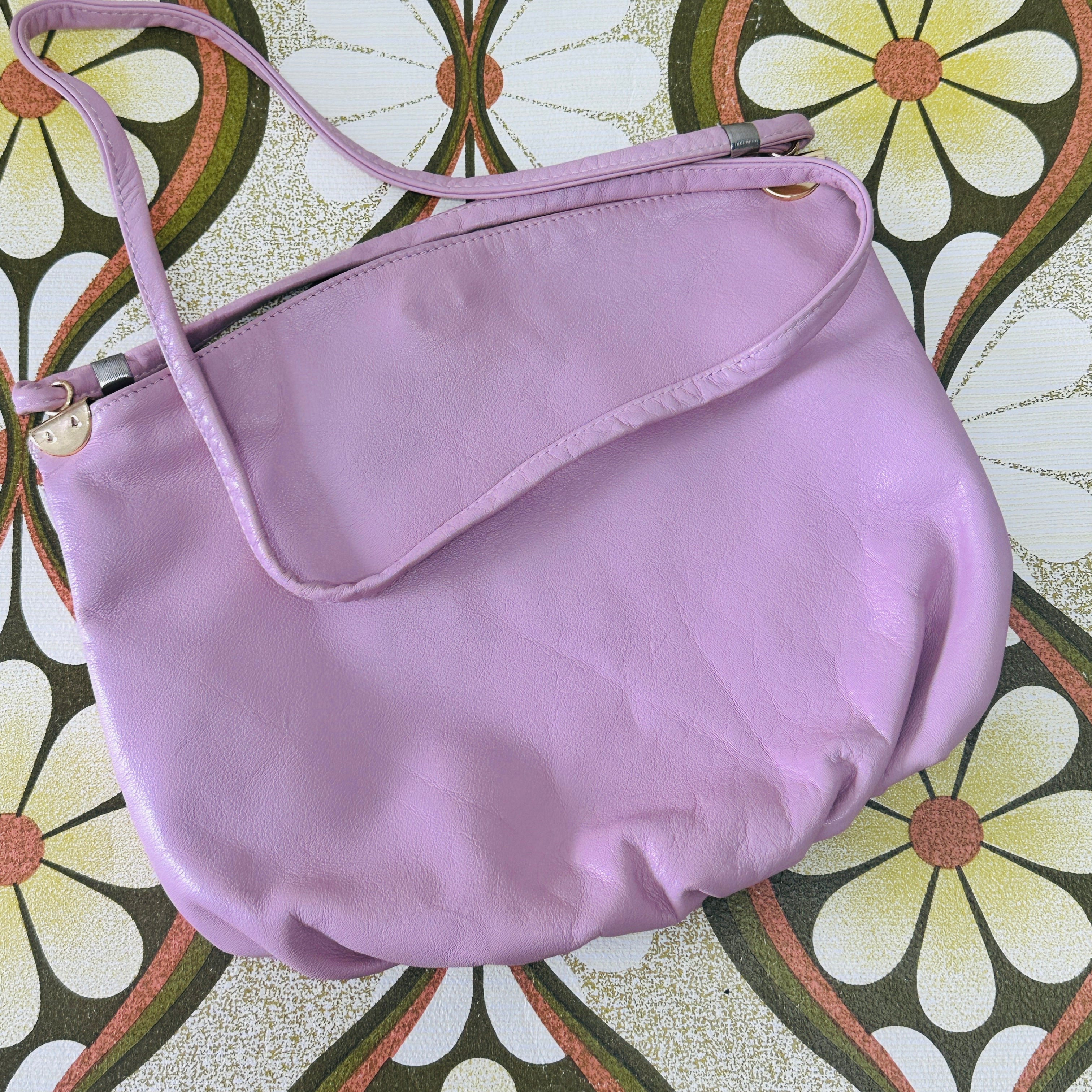 PARAGINI Leather Handbag Vintage Dusty Pink