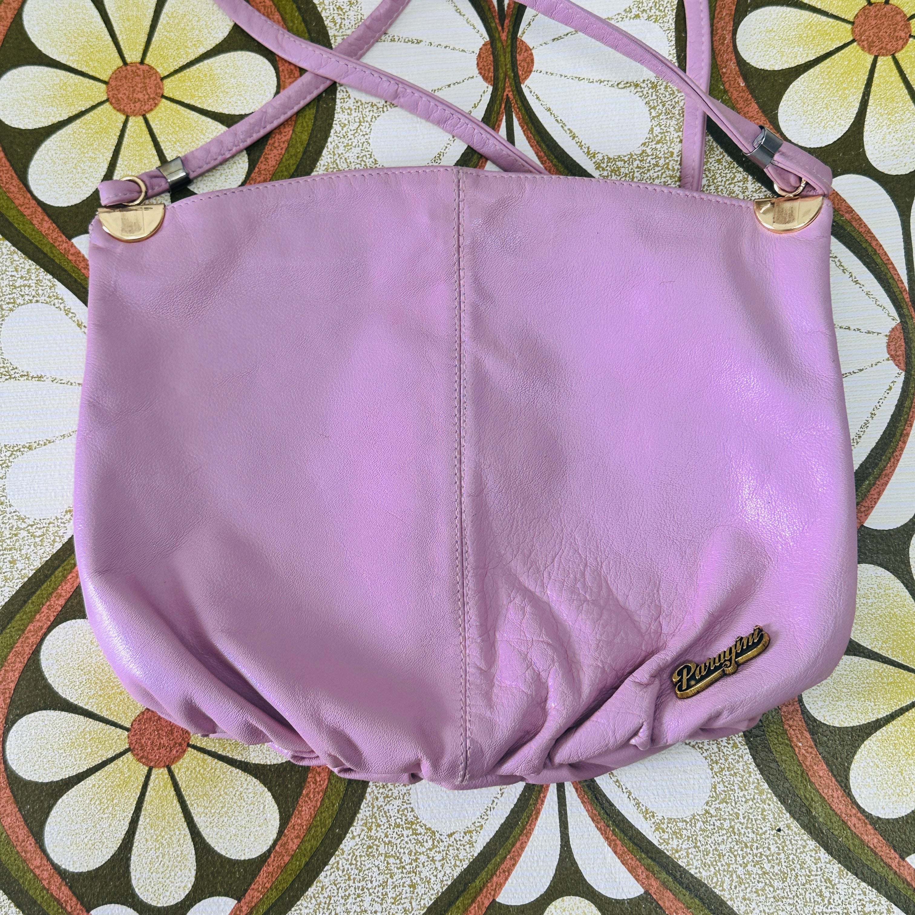 PARAGINI Leather Handbag Vintage Dusty Pink