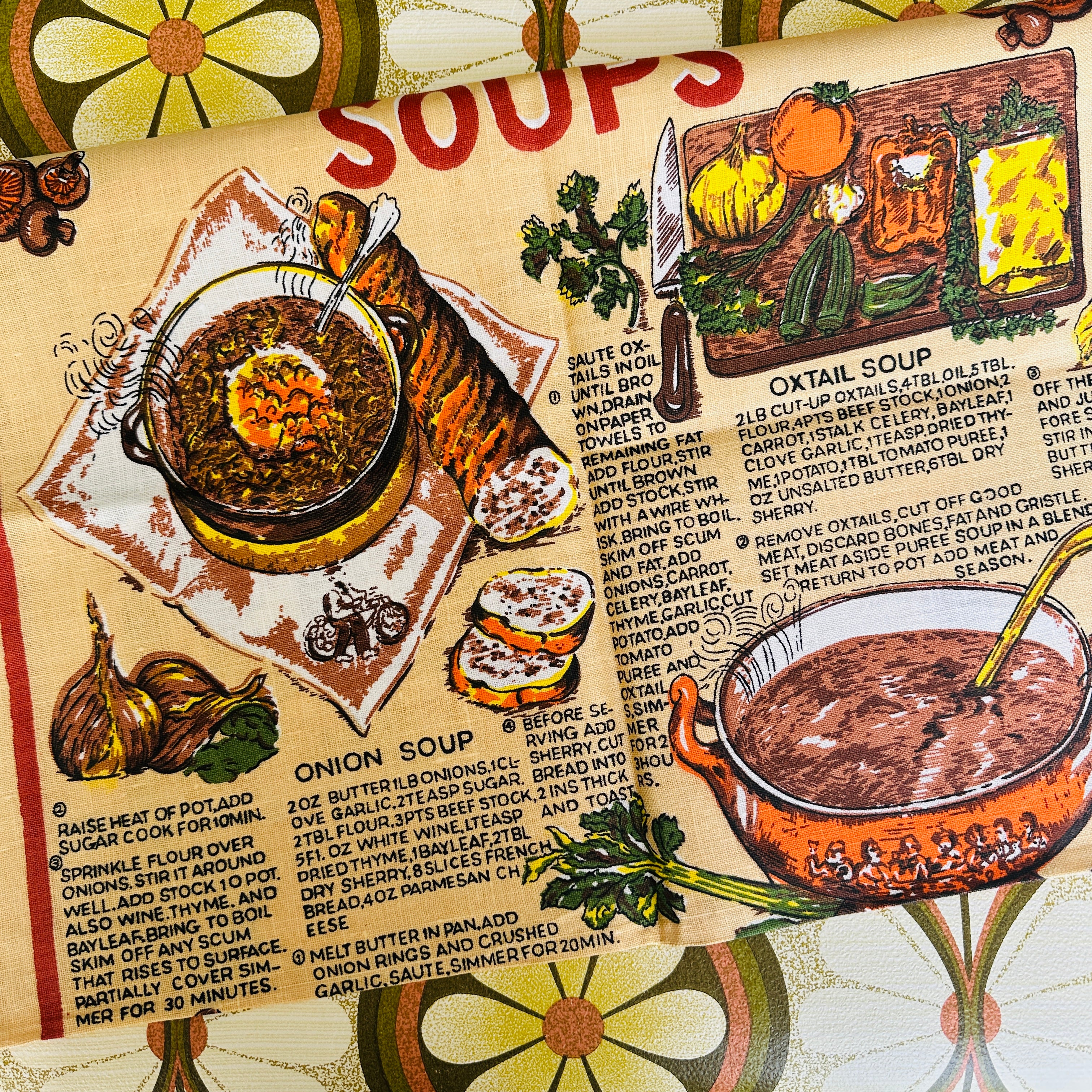 SOUPS Kitsch UNUSED Vintage Linen Tea Towel