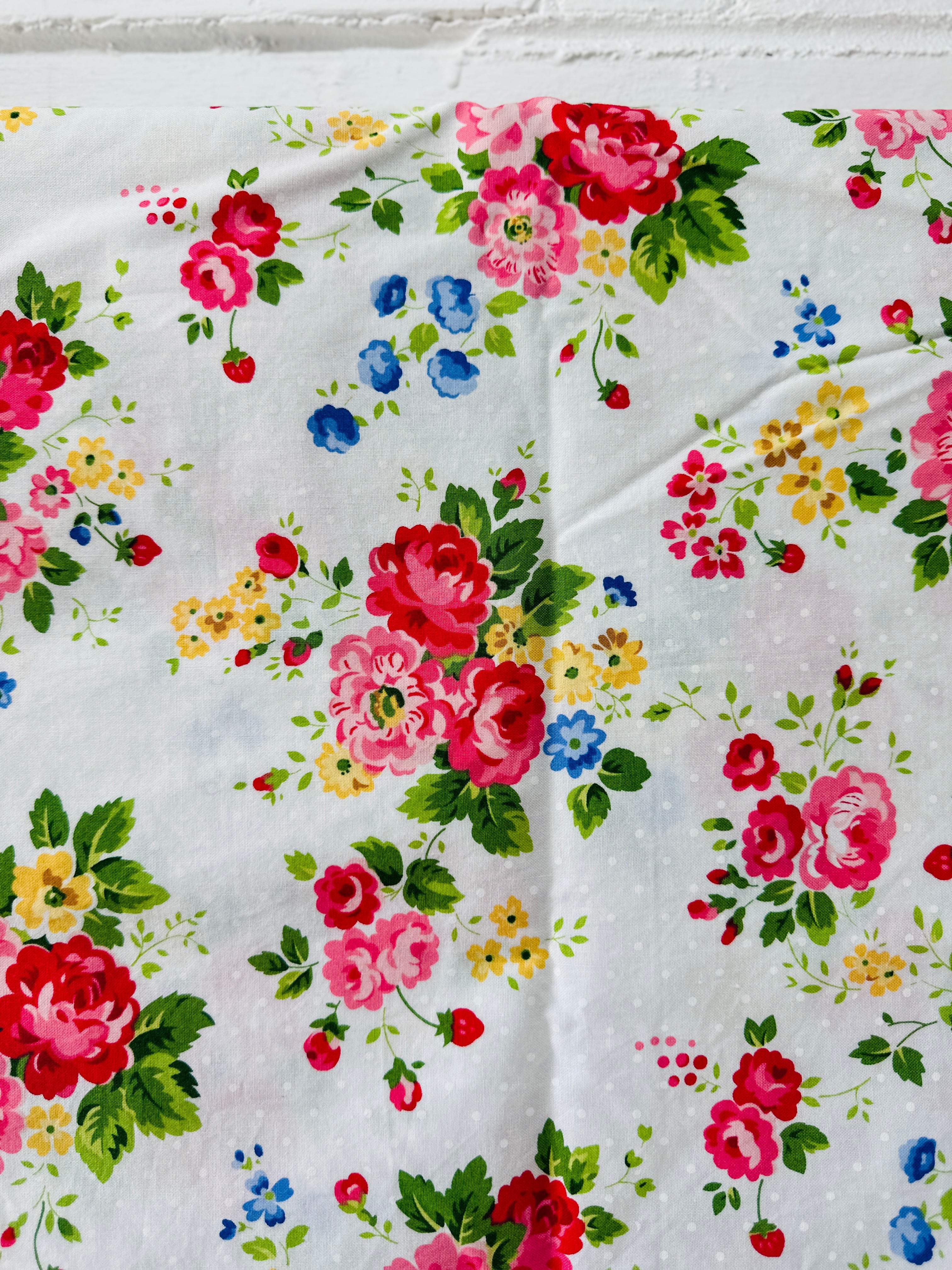 150cms Cute Old World Floral Print Cotton