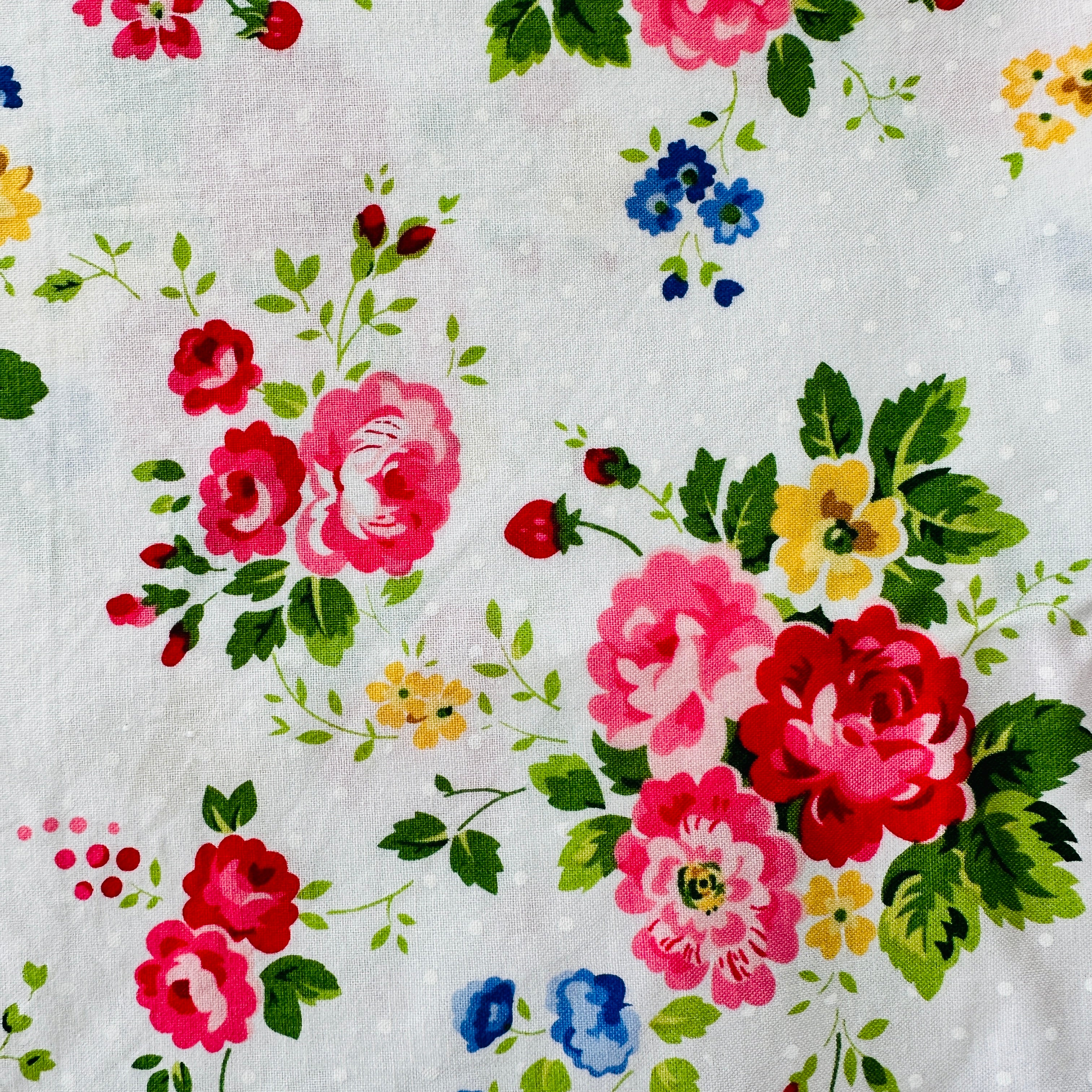 150cms Cute Old World Floral Print Cotton