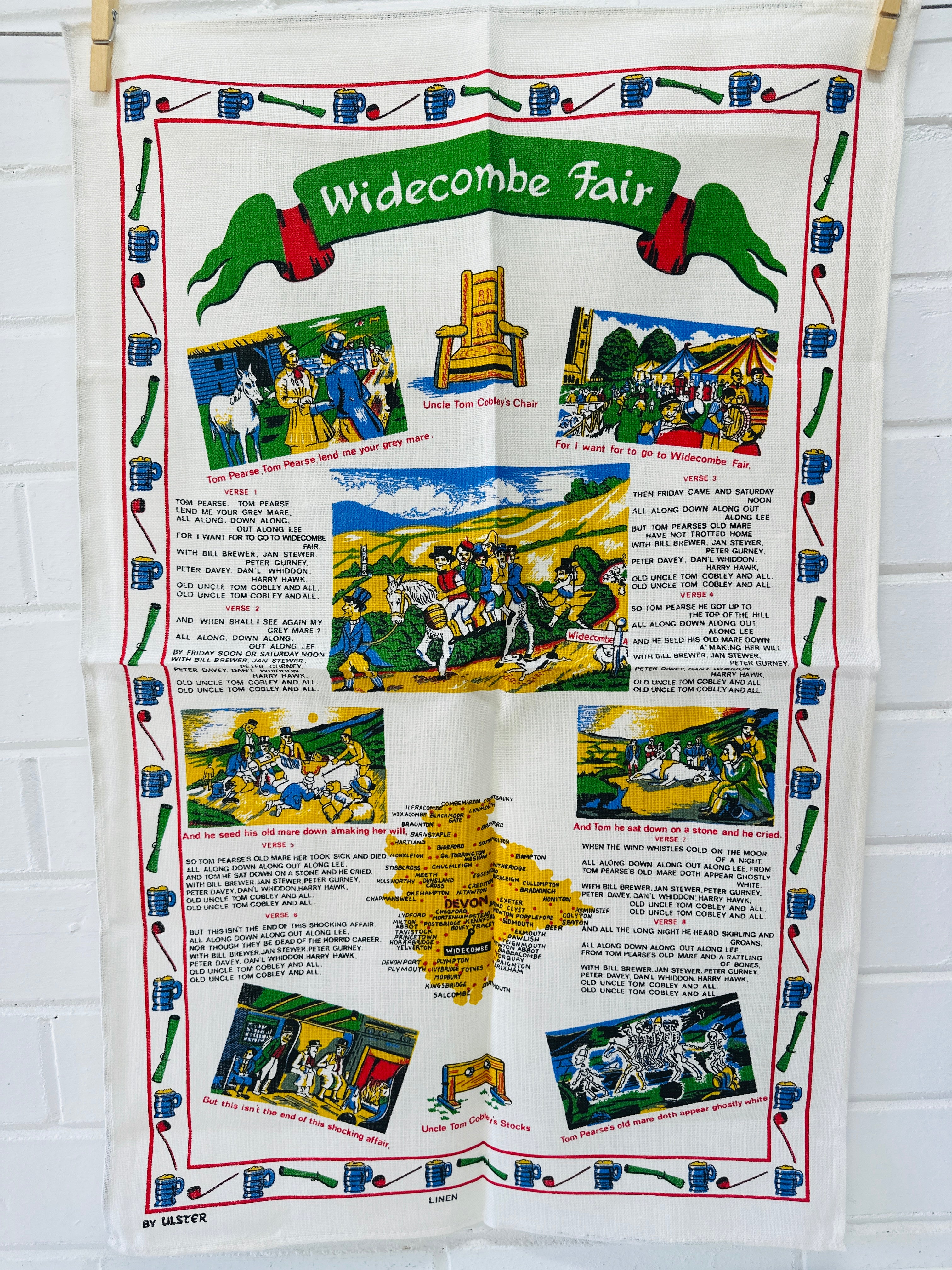 Widecombe FAIR Tea Towel Vintage