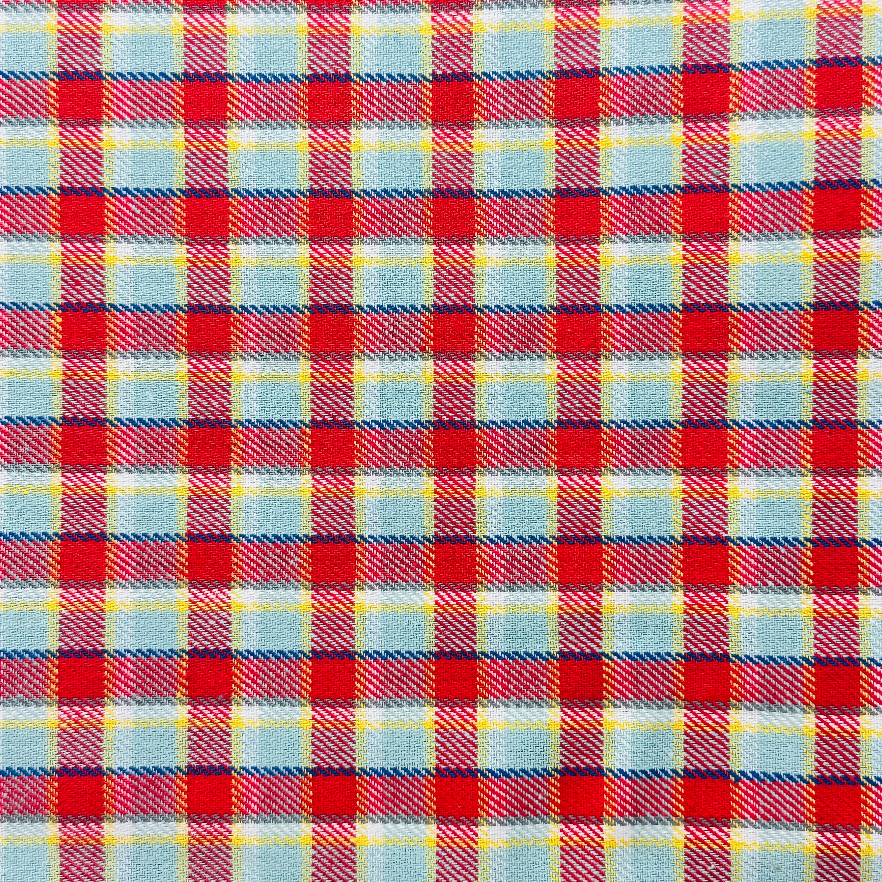 260cms Red & Blue Medium Weight Fabric Cotton