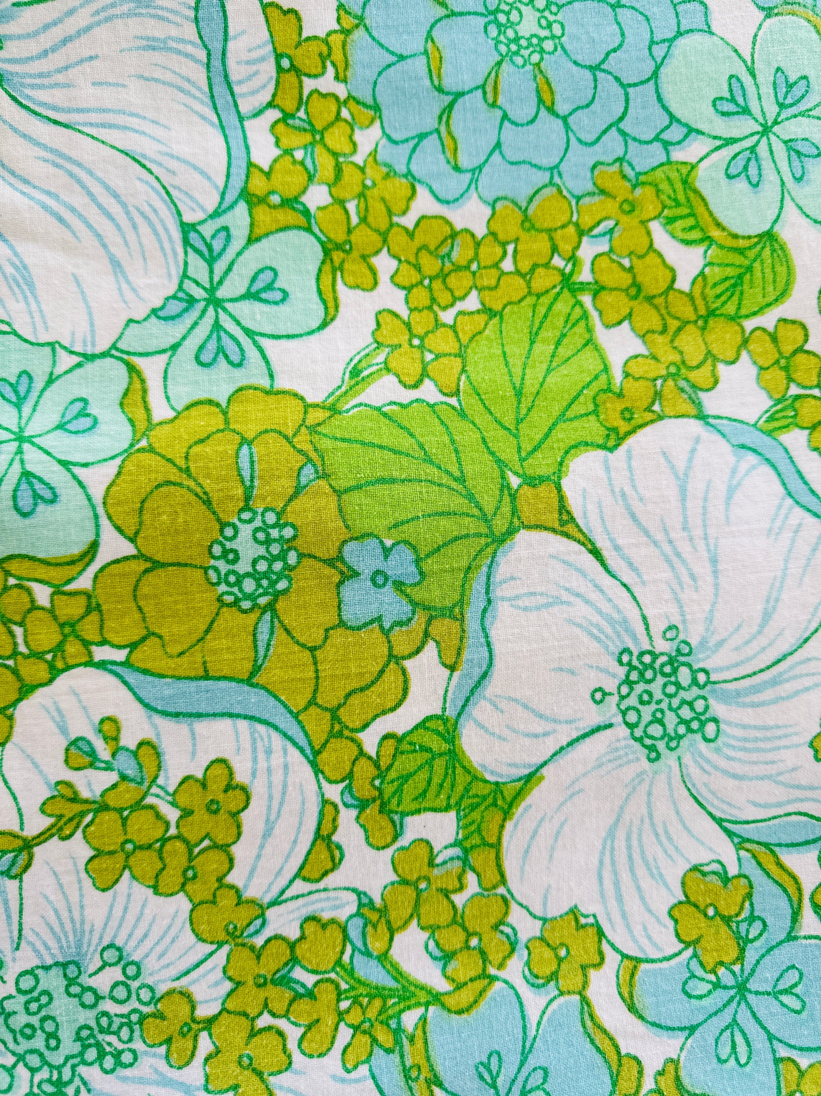 240cms Vintage Cotton Sheet Flat Fabric # 2