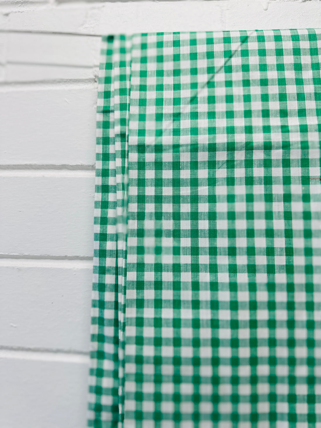 300cms Wonderful VINTAGE Green Cotton Gingham High Quality