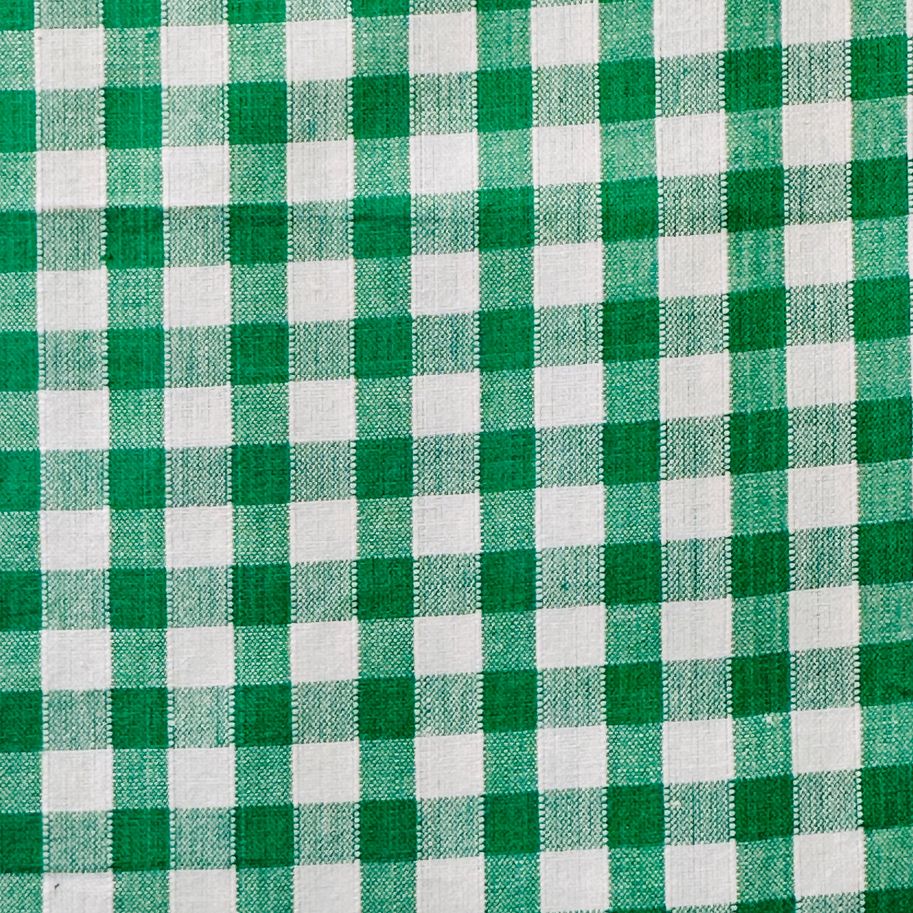 300cms Wonderful VINTAGE Green Cotton Gingham High Quality