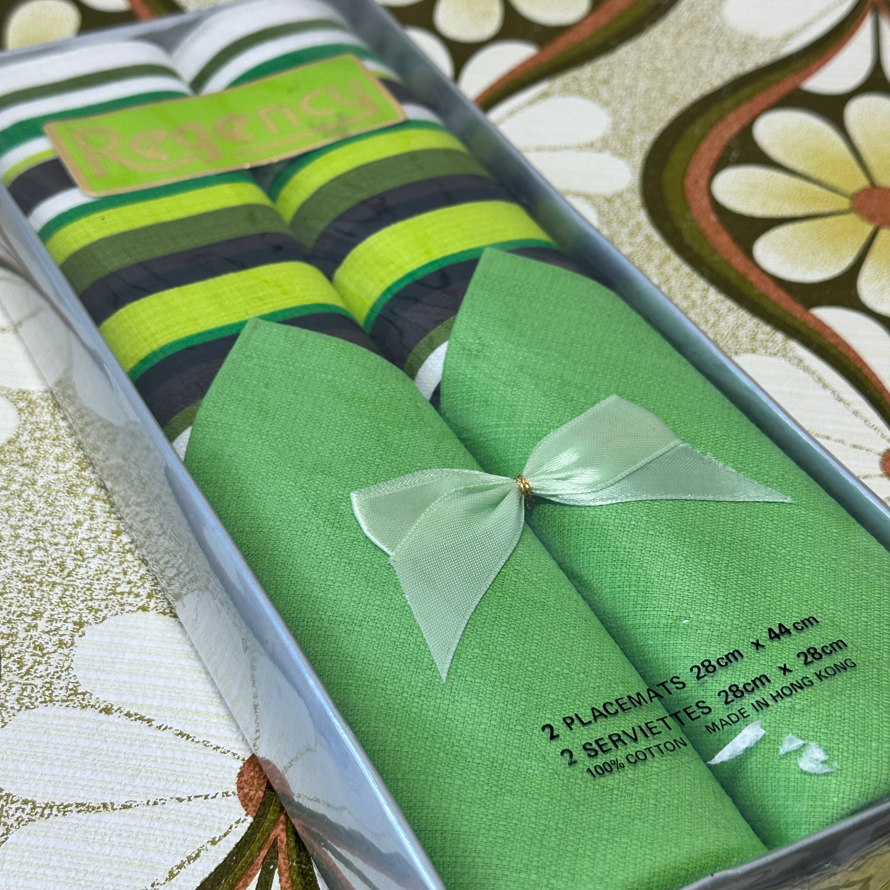 REGENCY Vintage Placemats & Serviettes Cotton