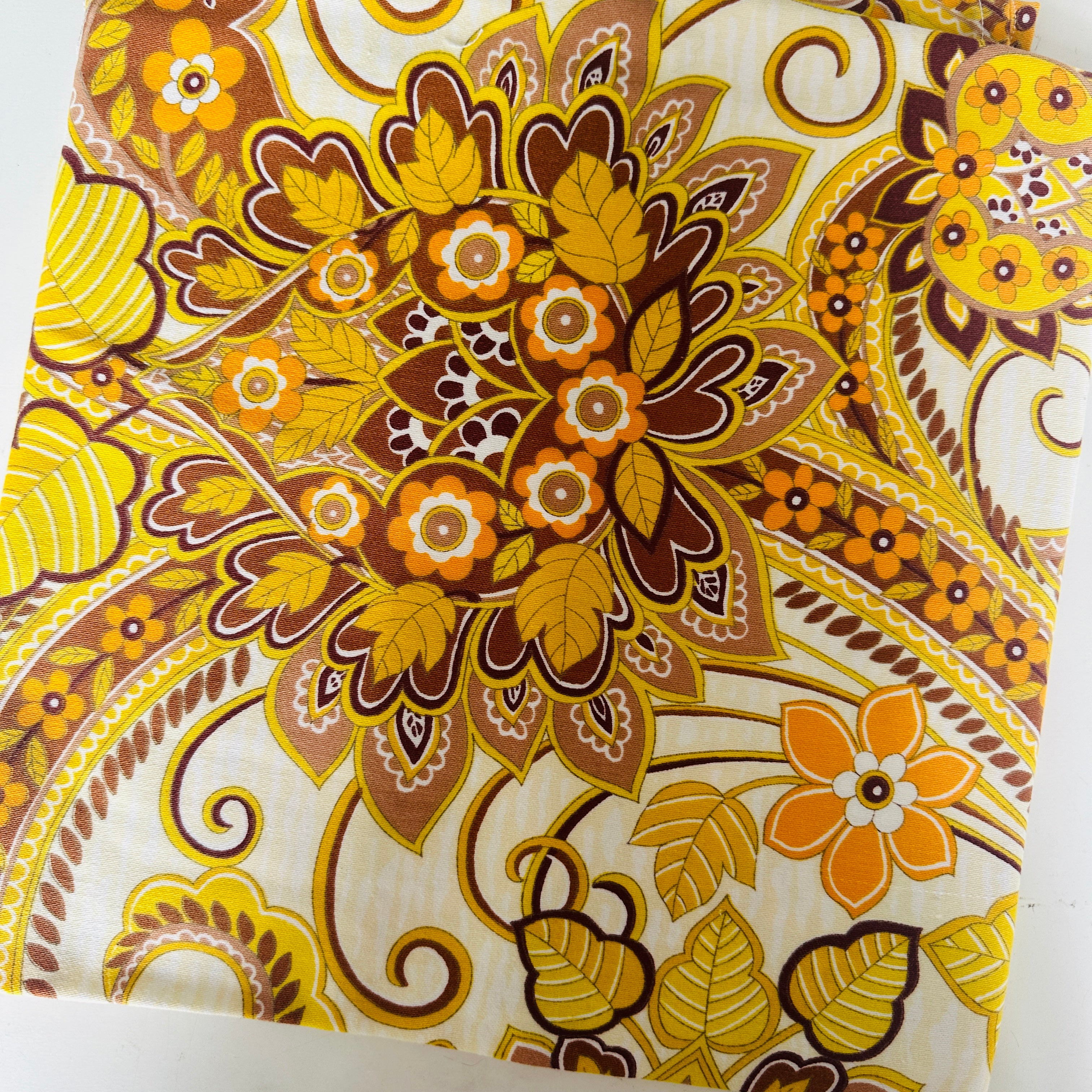 220cms VIntage Cotton Curtain Panel Fabric