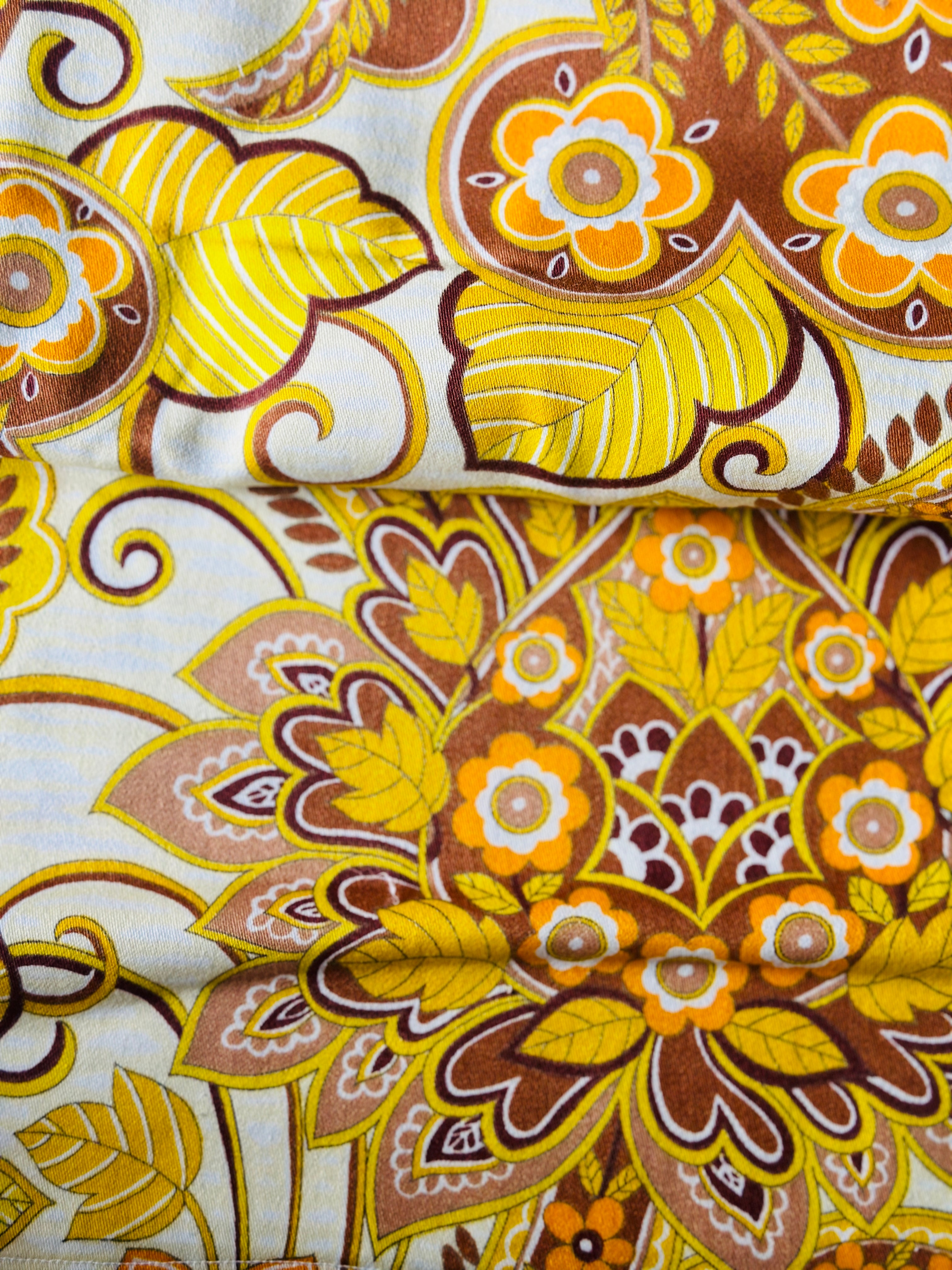 220cms VIntage Cotton Curtain Panel Fabric