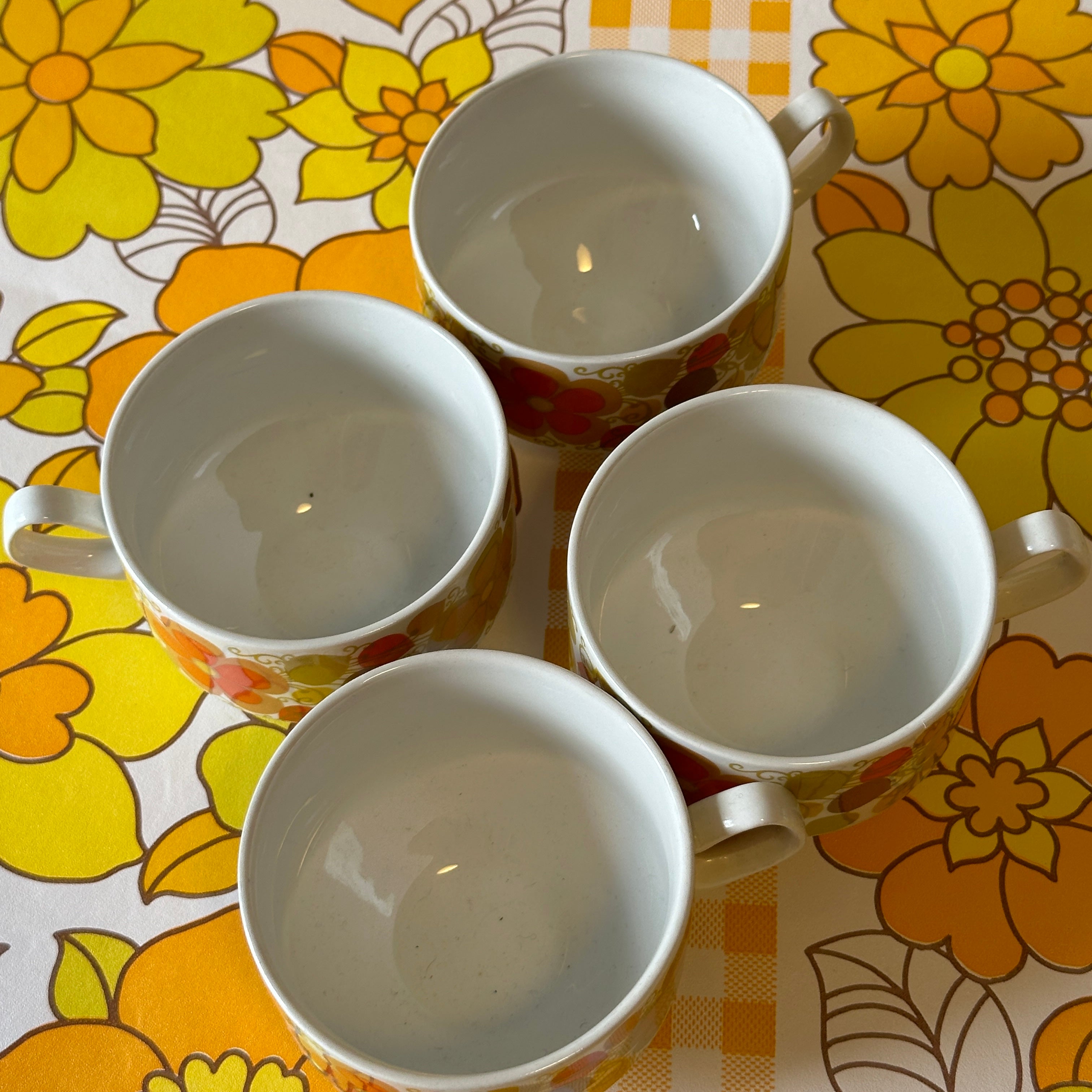 Vintage Set of FOUR Pontesa MUGS