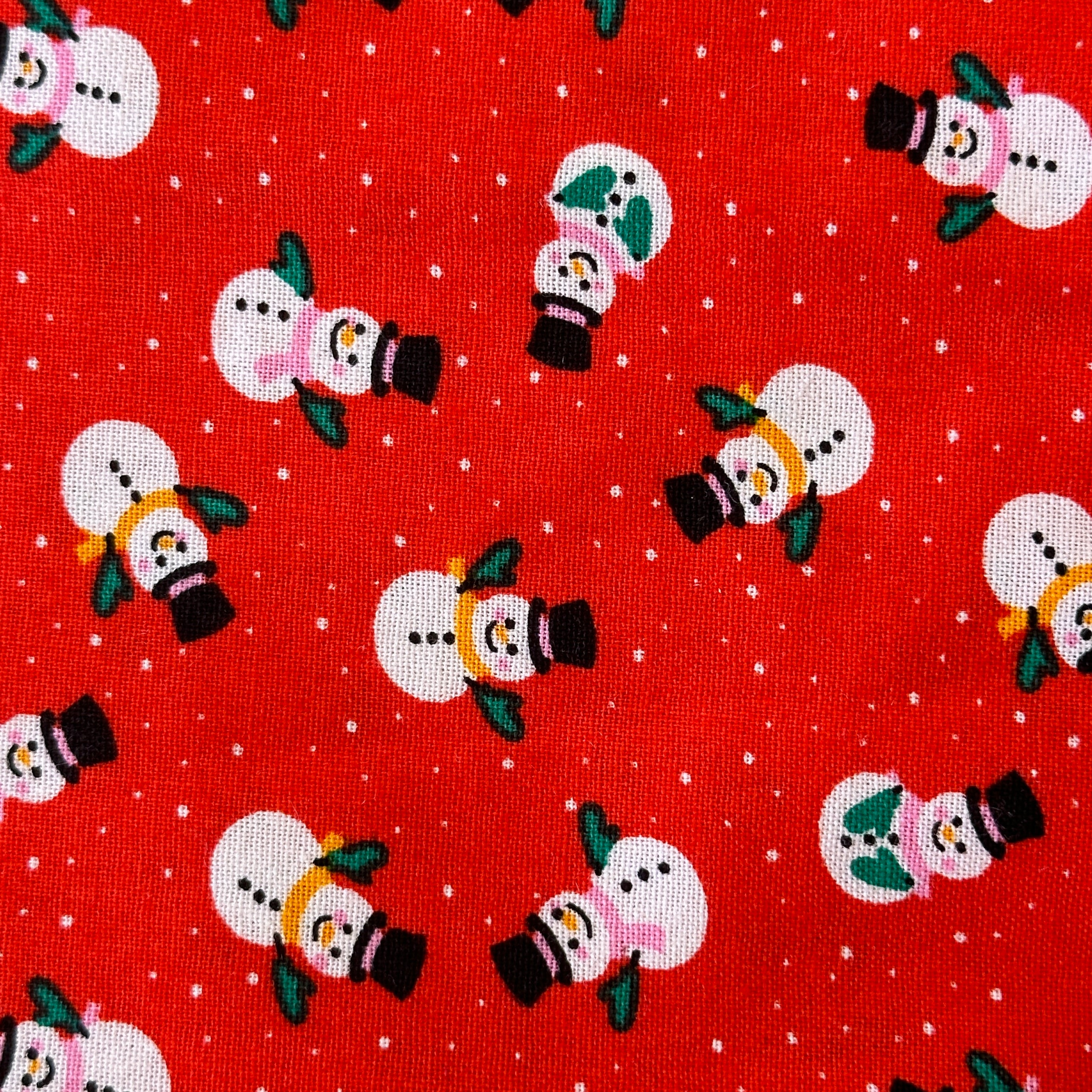 220cms Medium Weight Xmas Cotton Fabric Snowman