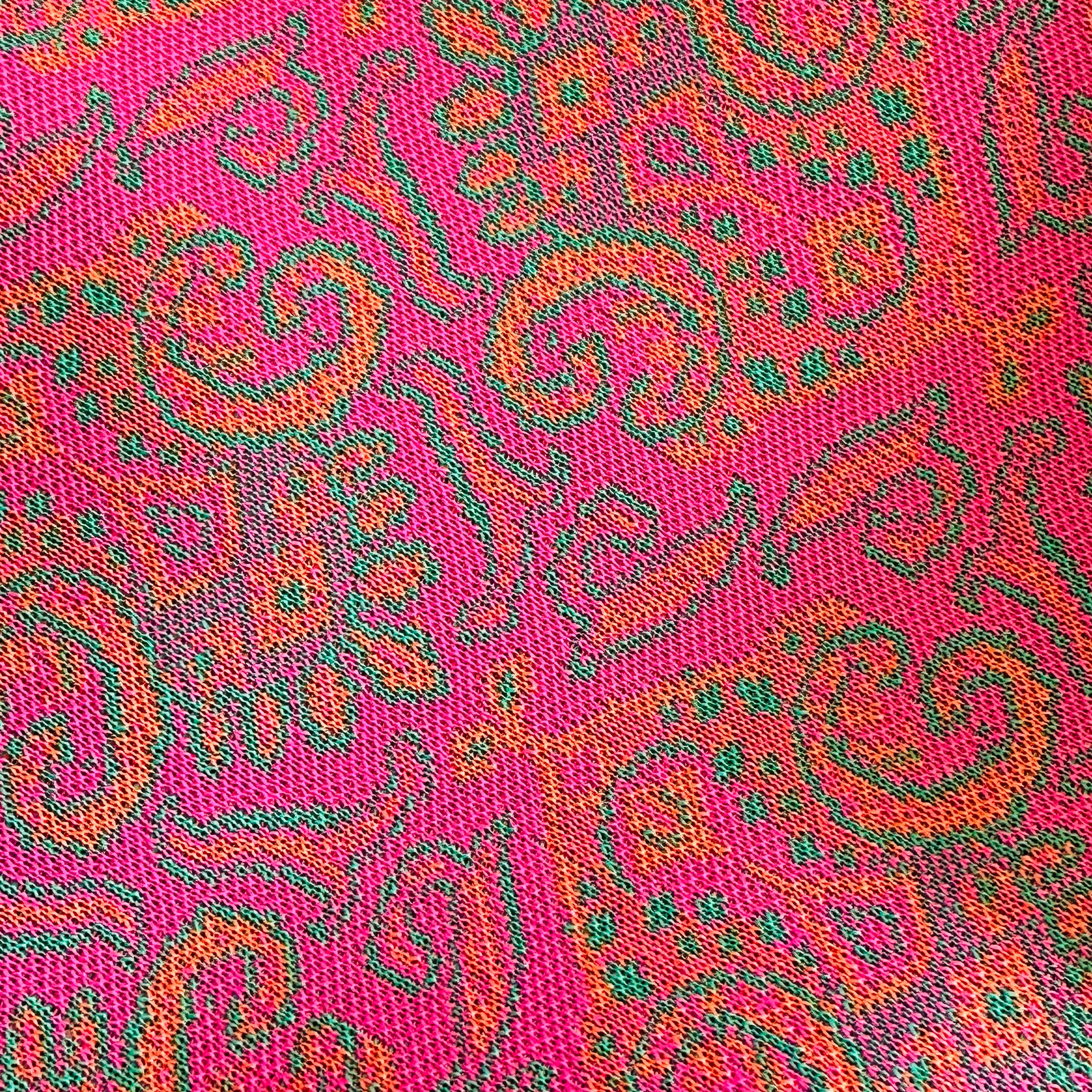 260cms Vintage RETRO Crimplene FABRIC Bright Pink