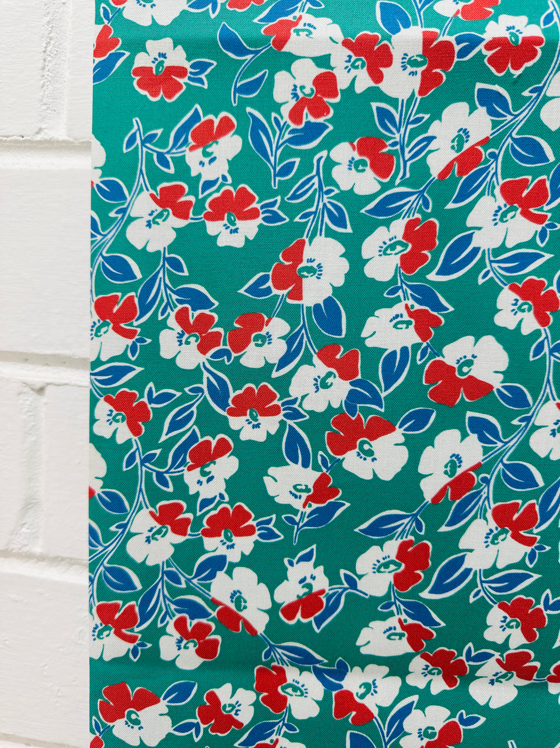 QUILTING All Cotton Pretty Greens Fabric Feed Sack