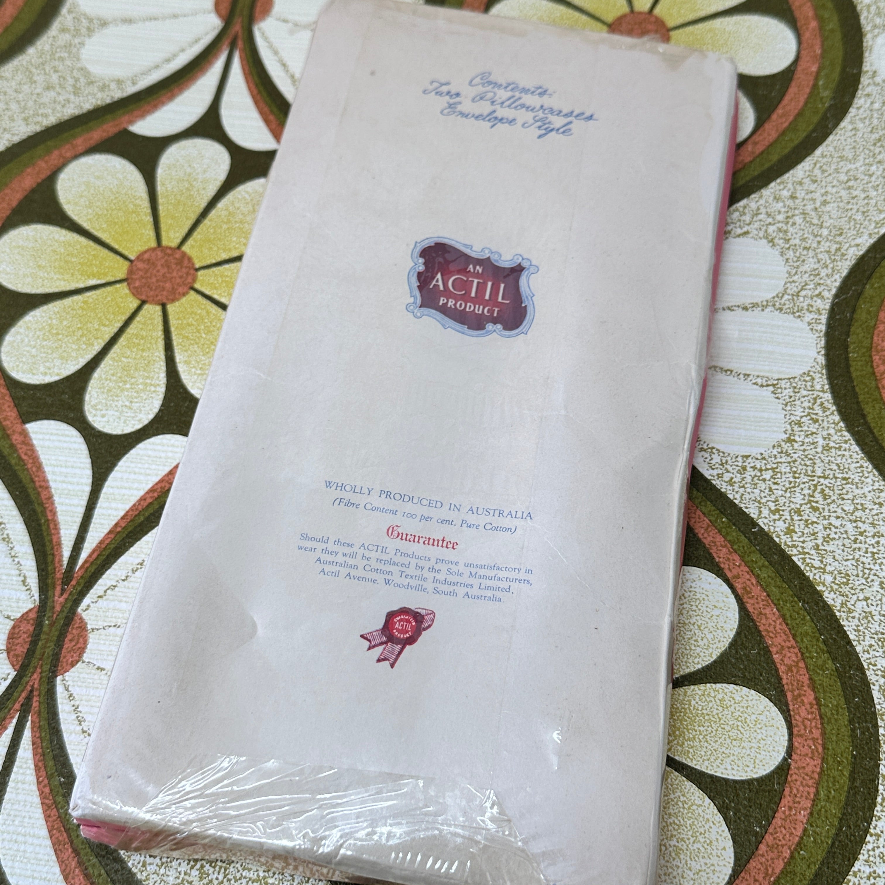 Retro Unused ACTIL Pillow Cases