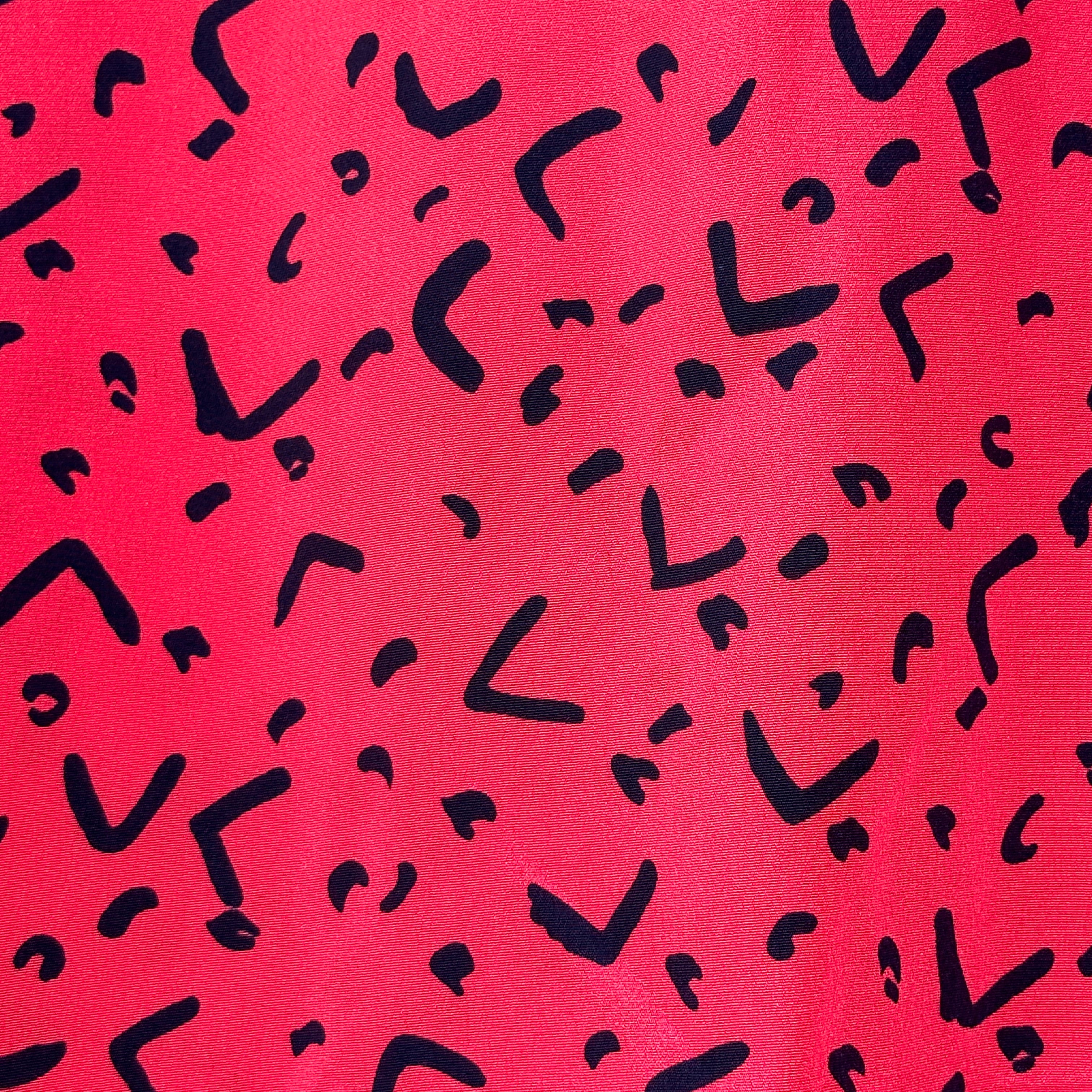 330cms RED 80's Nylon Fabric Vintage