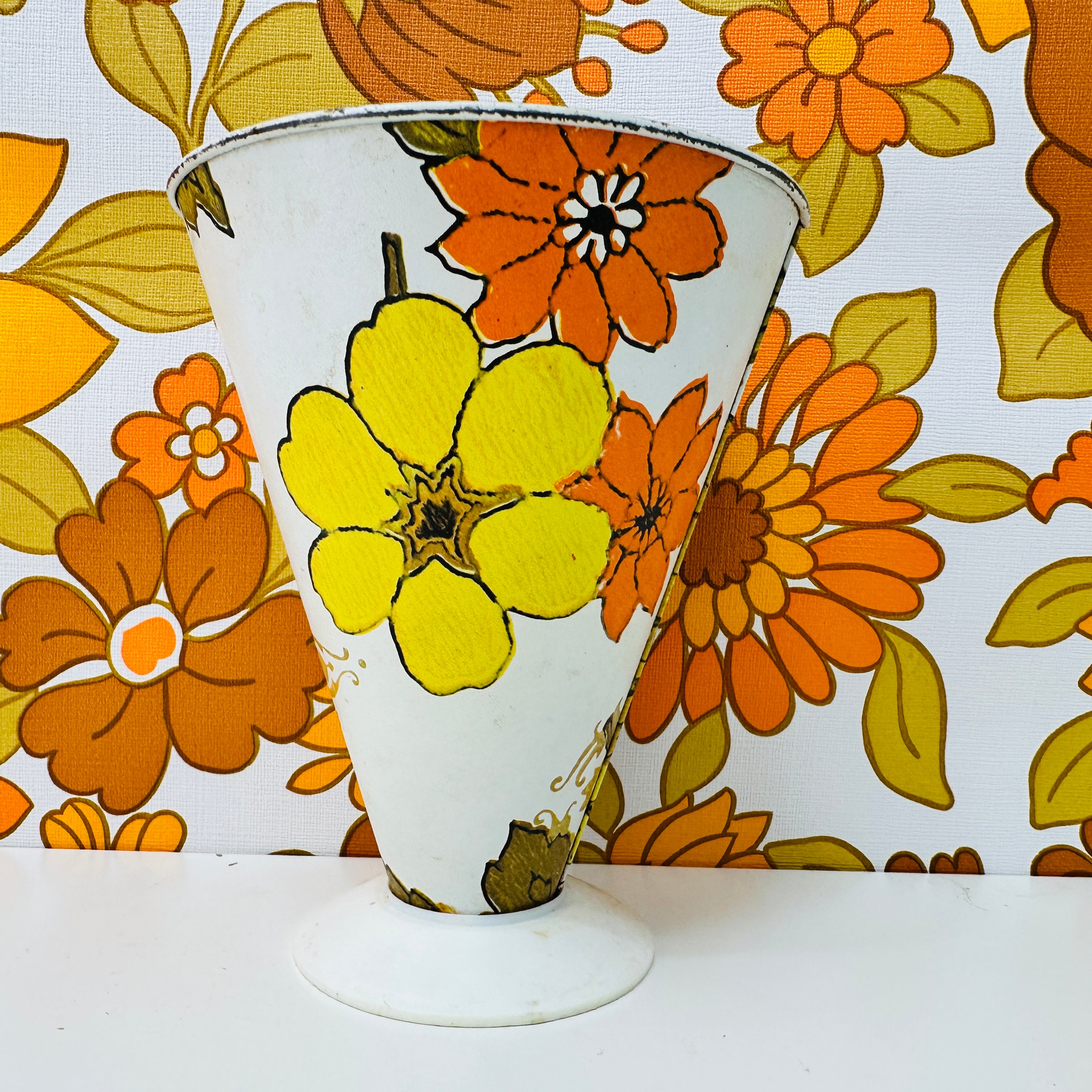 Retro Measuring Cup Orange & Yellow FLORAL