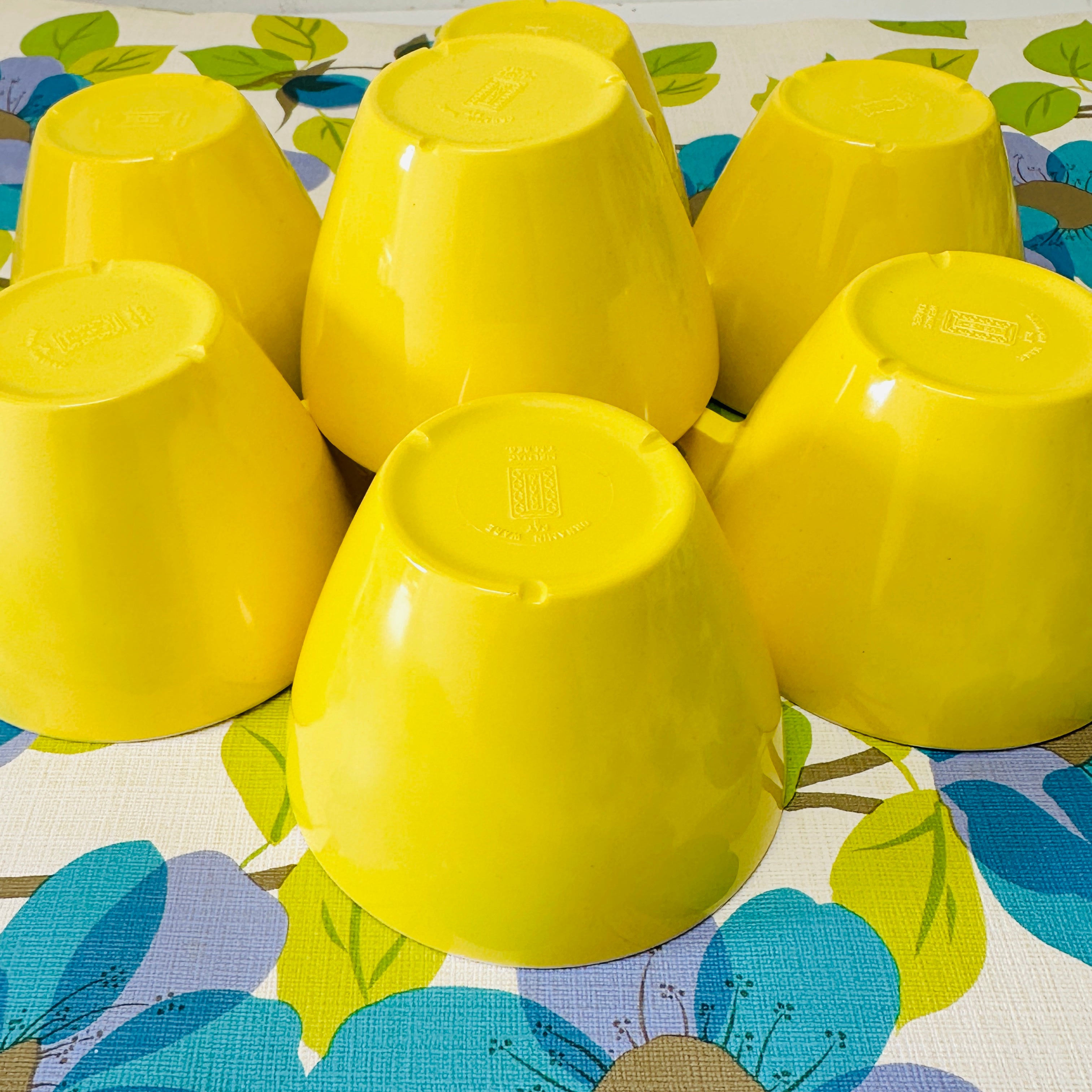 Seven Melmac Retro Cups VINTAGE Caravan Camping