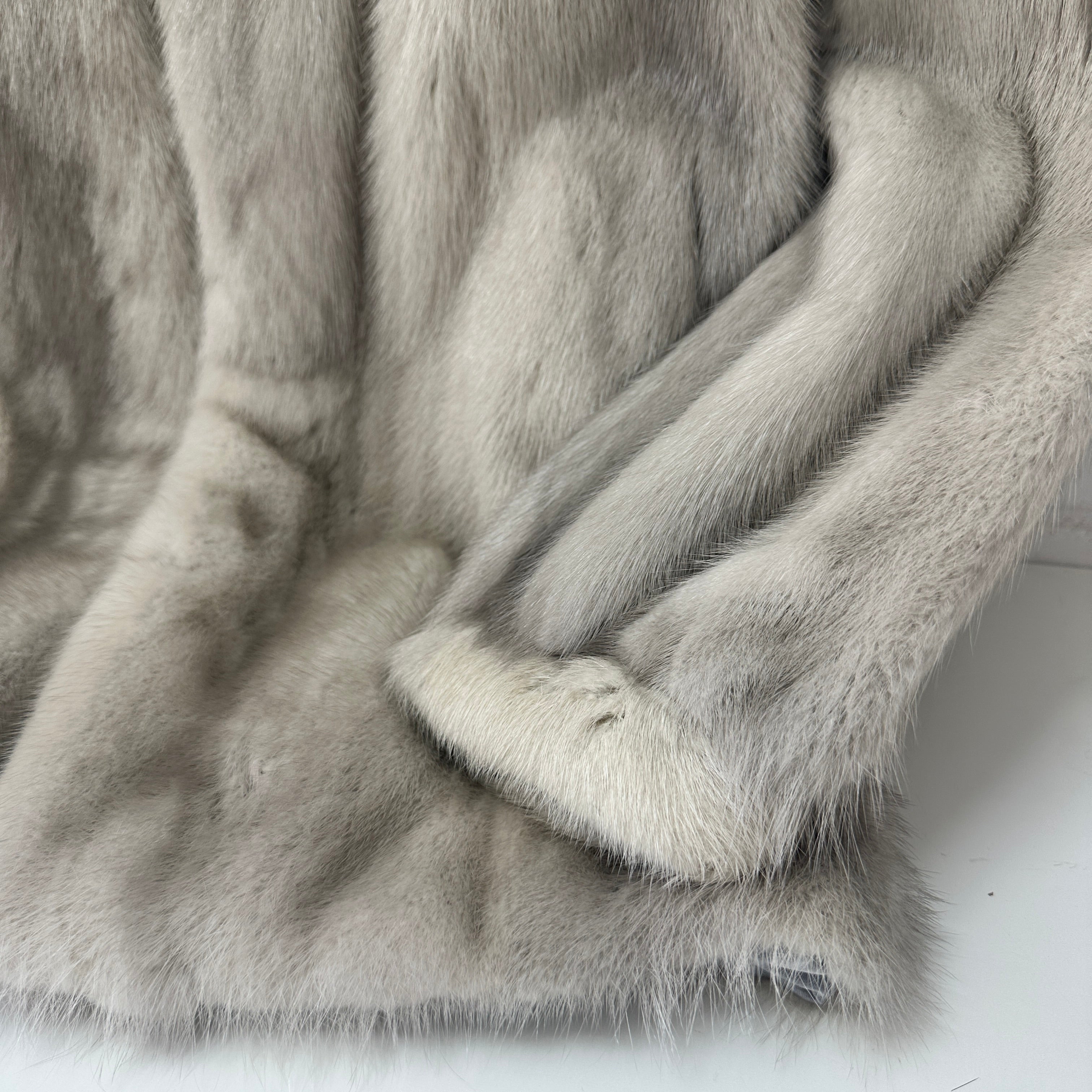 Stunning Vintage Grey Fur Coat AMAZING