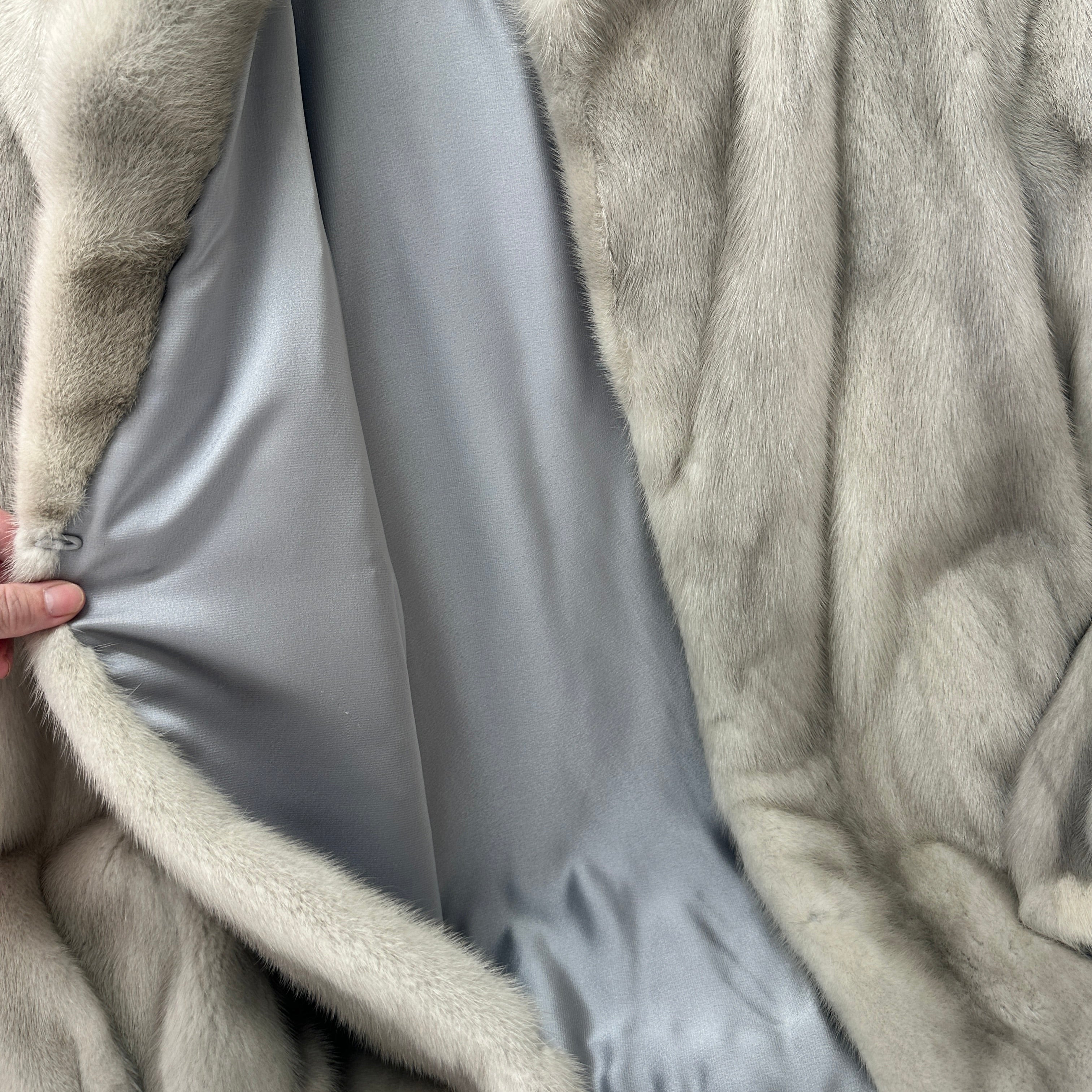 Stunning Vintage Grey Fur Coat AMAZING