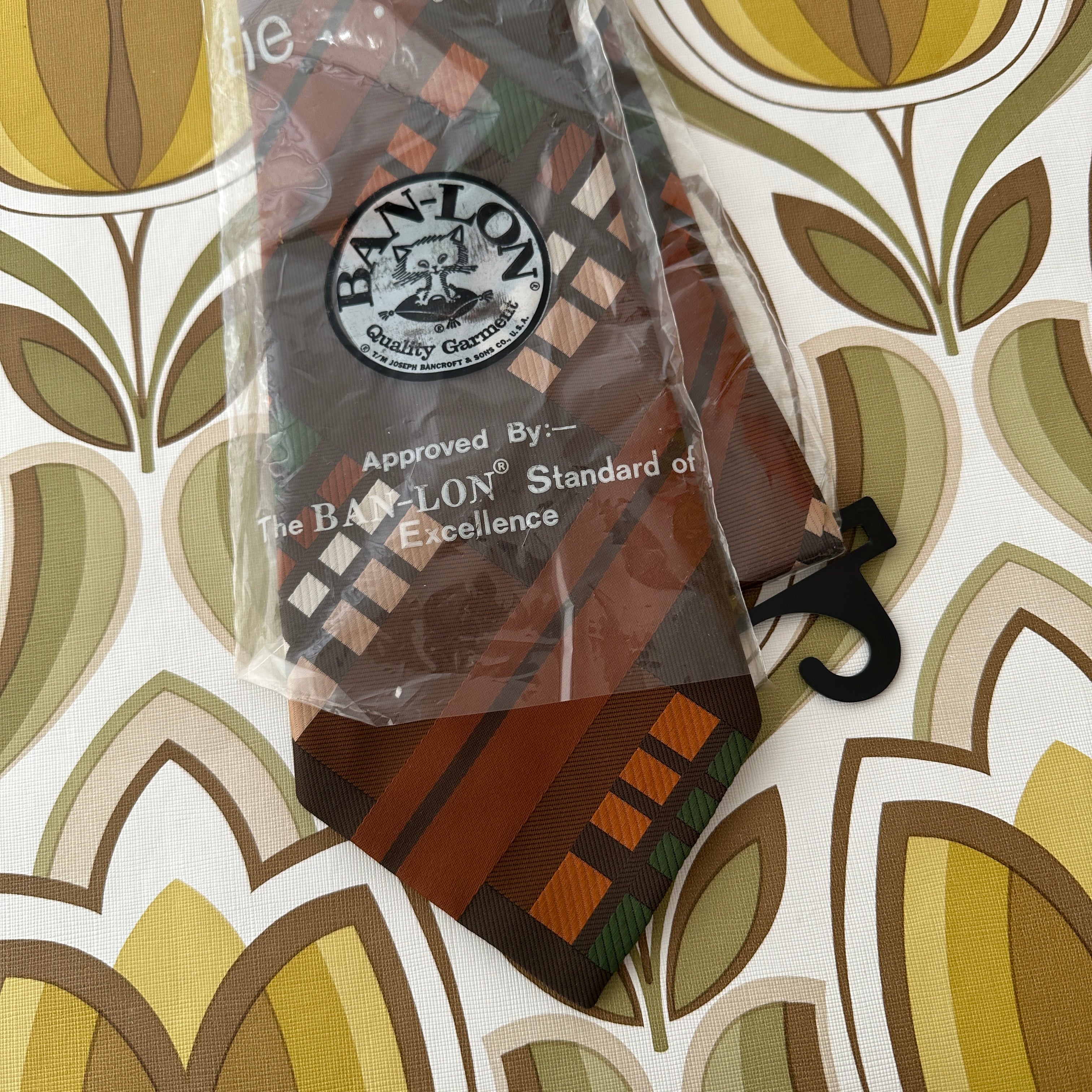 Ban-Lon Unworn MENS TIE Retro Print