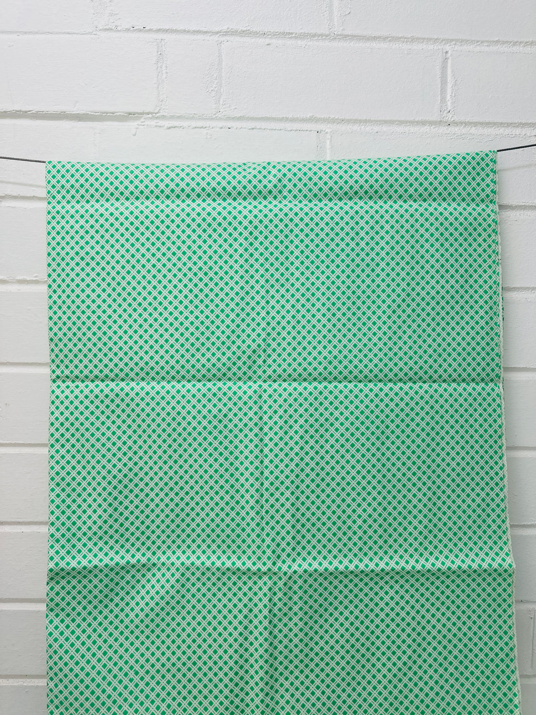 350cms Large Lot of Vintage Green Cotton Fabric