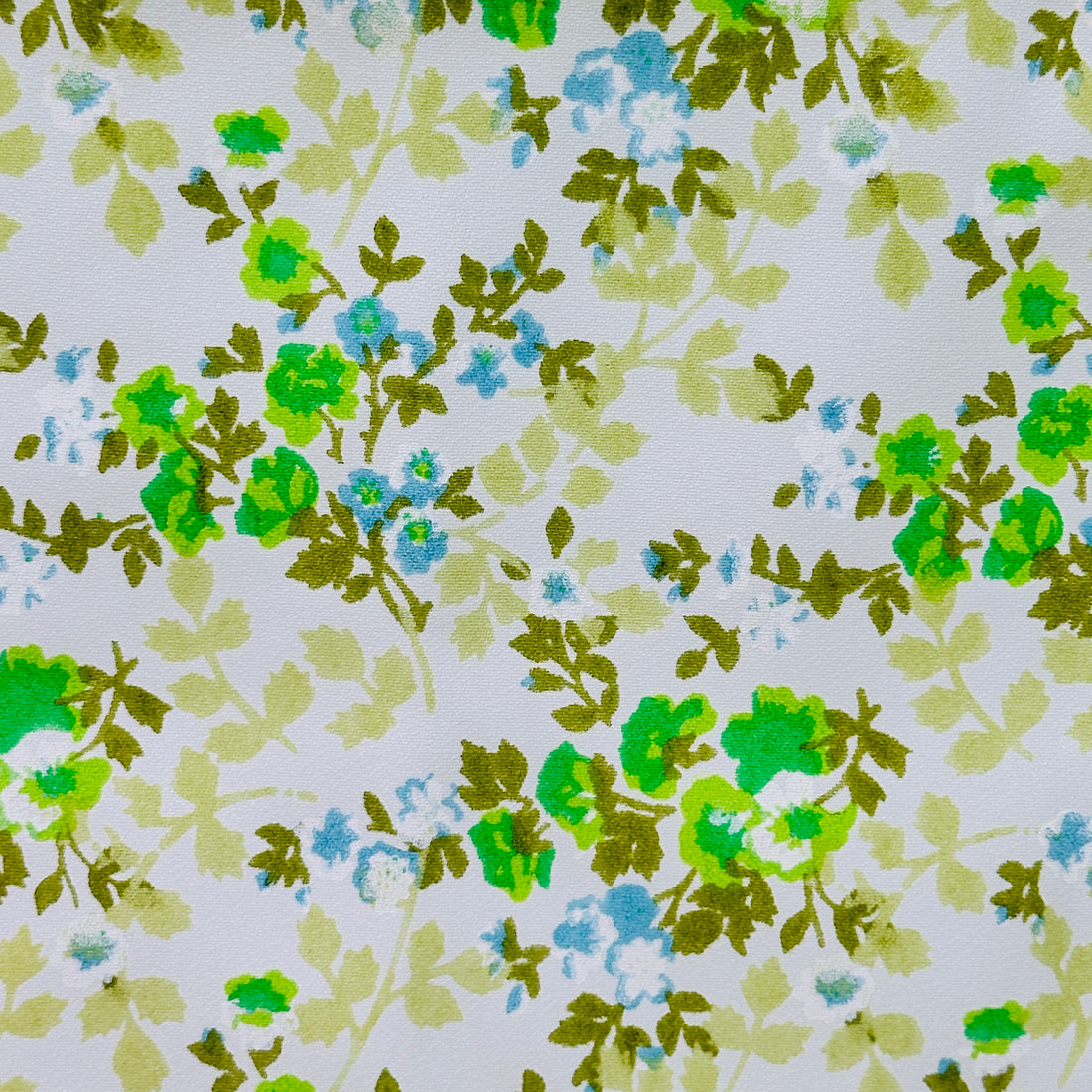 220cms Green Floral Fabric Craft Sewing