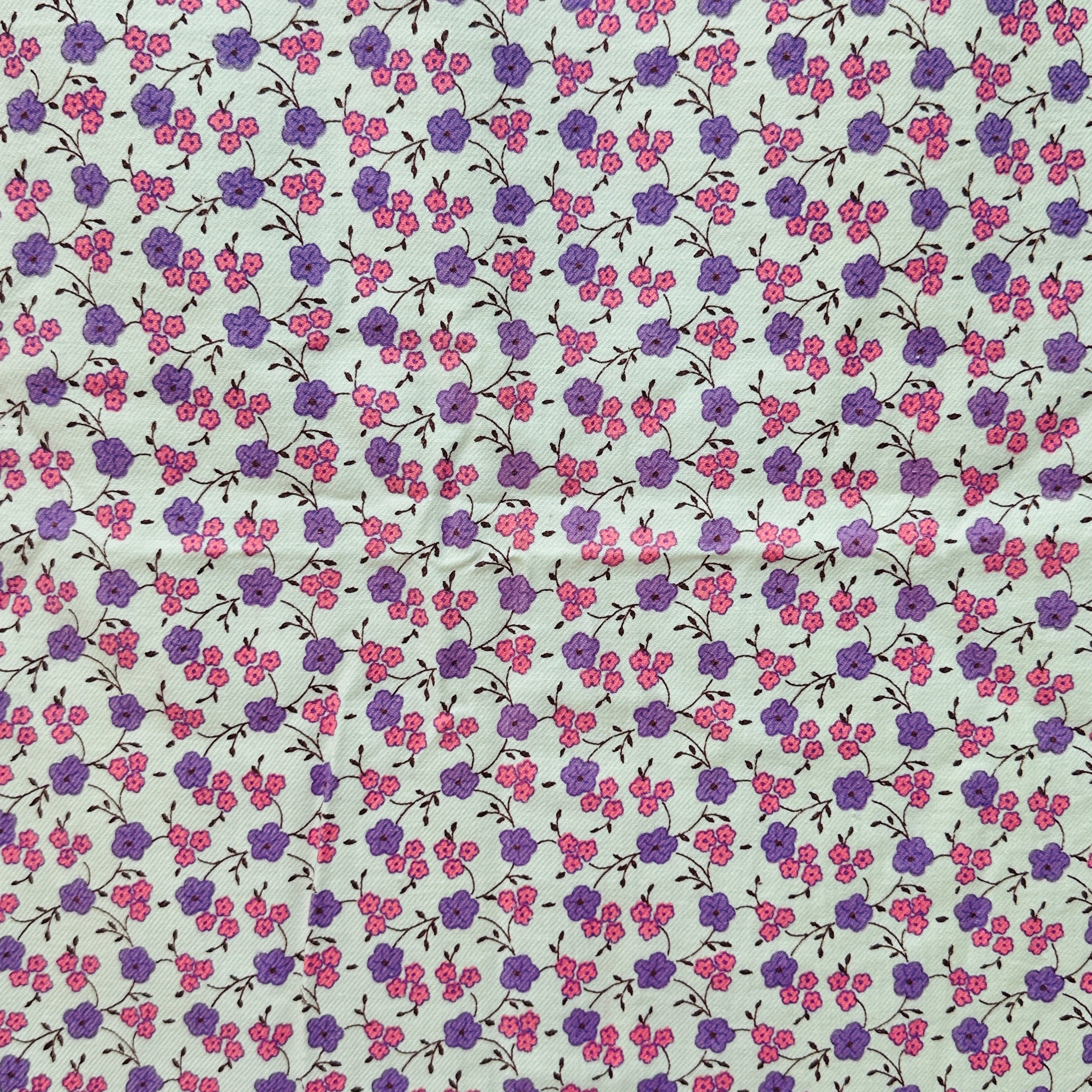 230cms Beautiful Vintage Brushed Cotton Floral Fabric