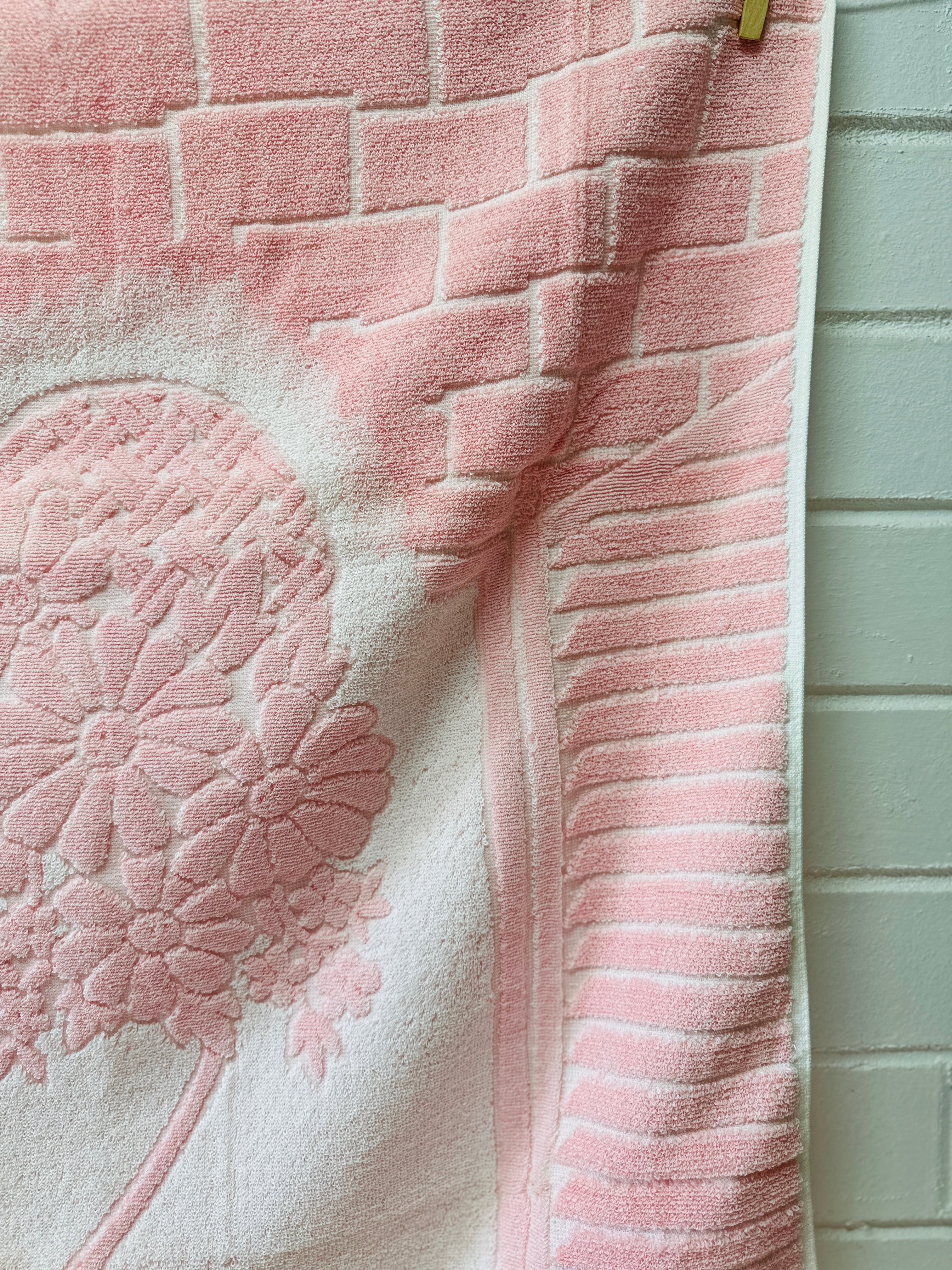 Unused Cotton Floral Bath Towel