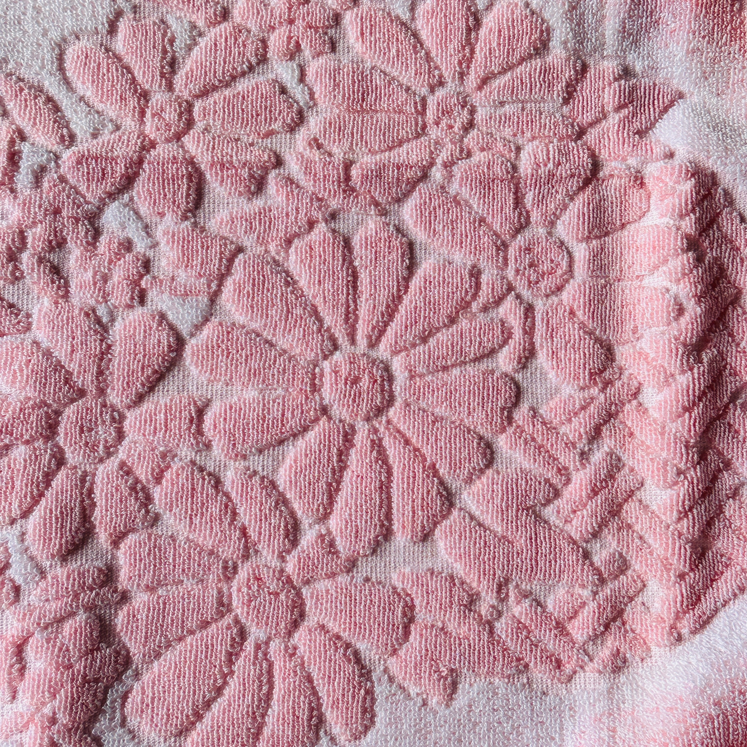 Unused Cotton Floral Bath Towel