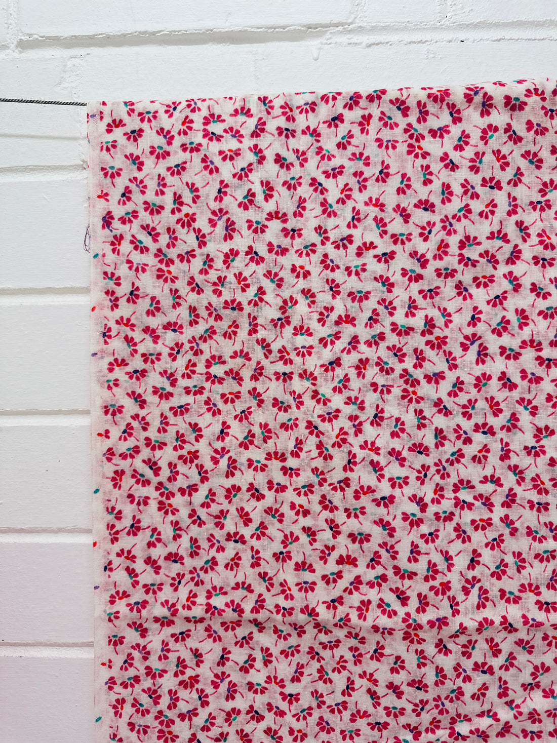 260cms Cute Pink Floral Cotton Fabric