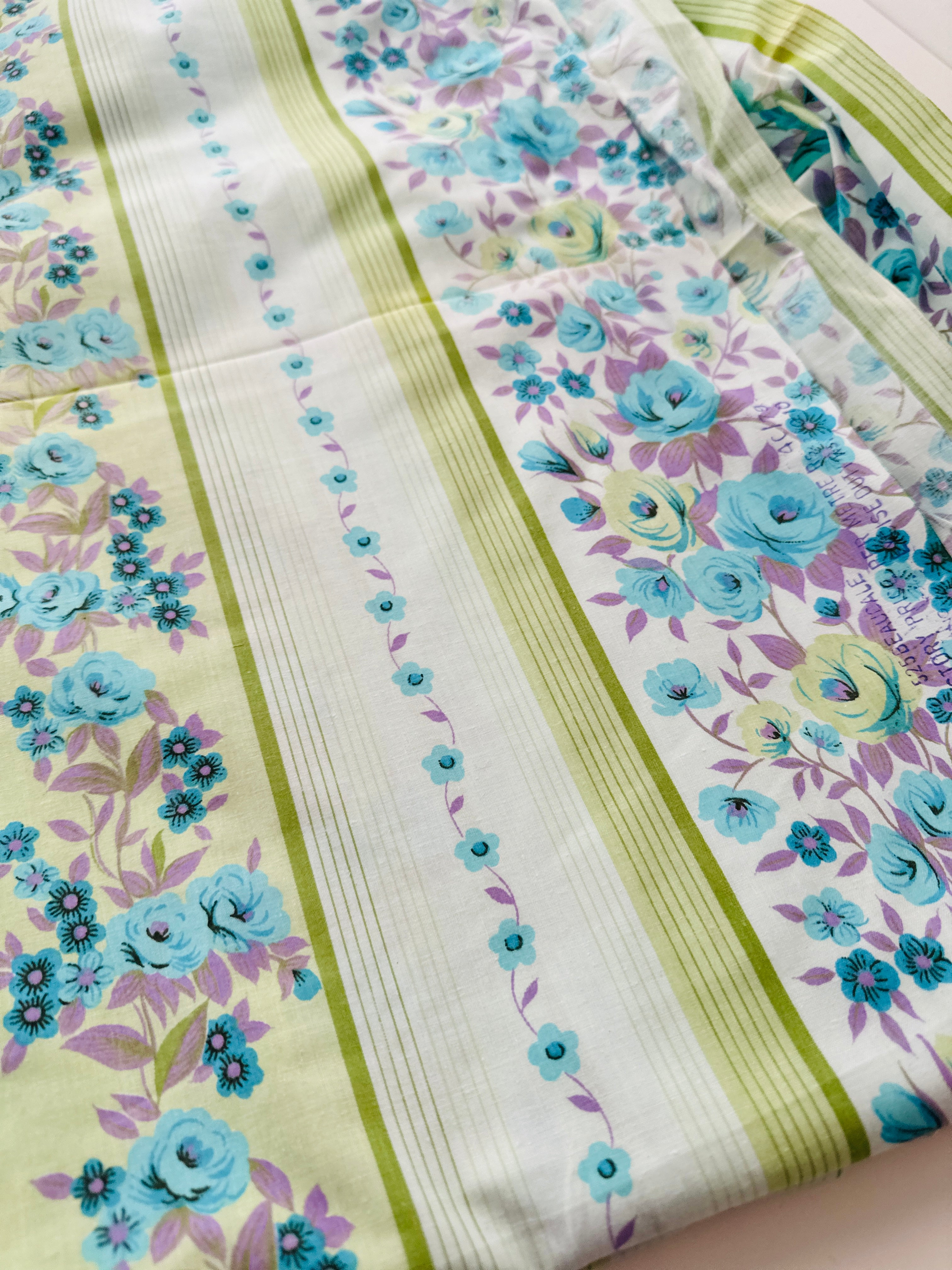 UNUSED Vintage Cotton Sheet Fabric