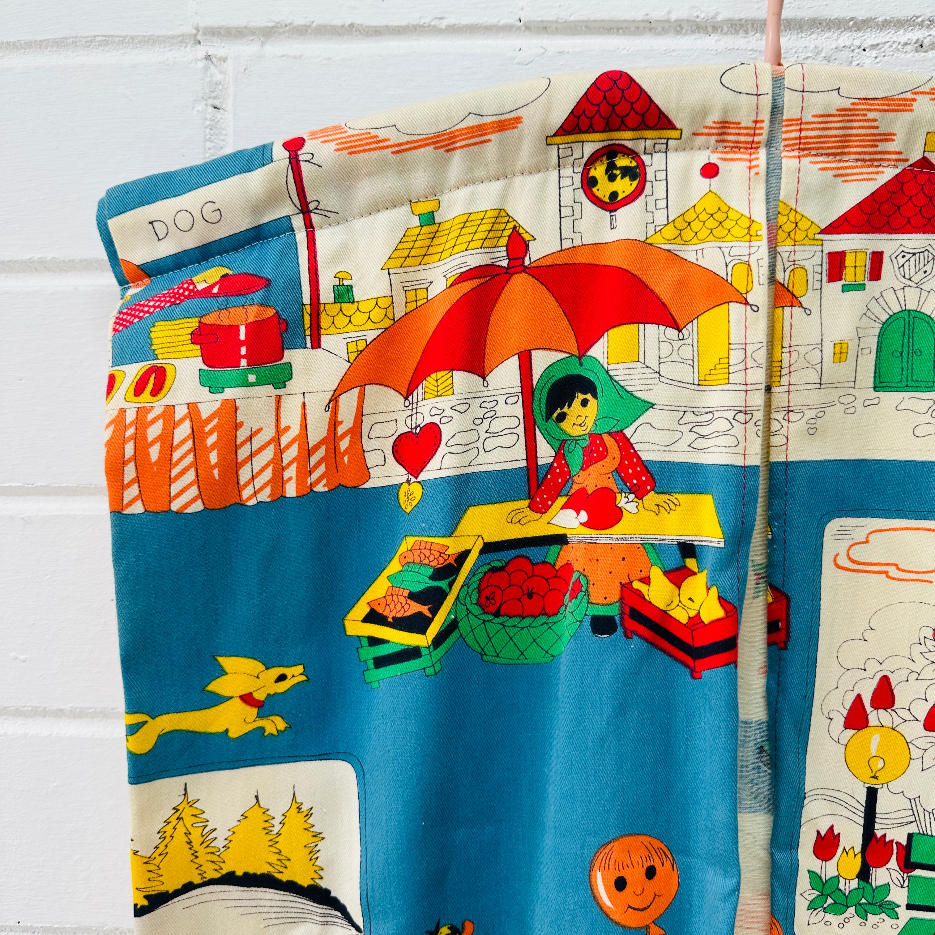 Retro Nappy Bag Cotton Children's Fabric UP CYCLE