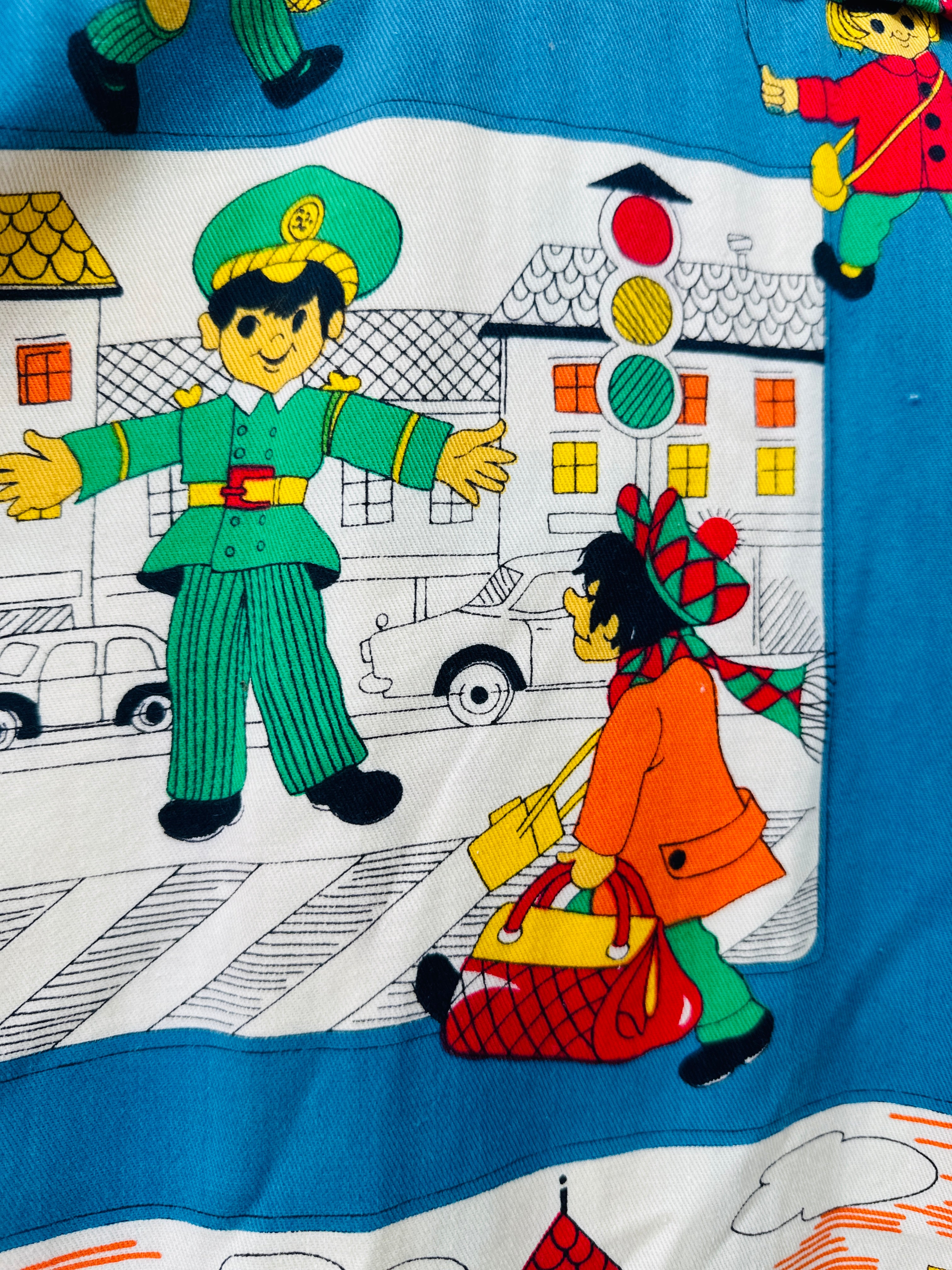 Retro Nappy Bag Cotton Children's Fabric UP CYCLE