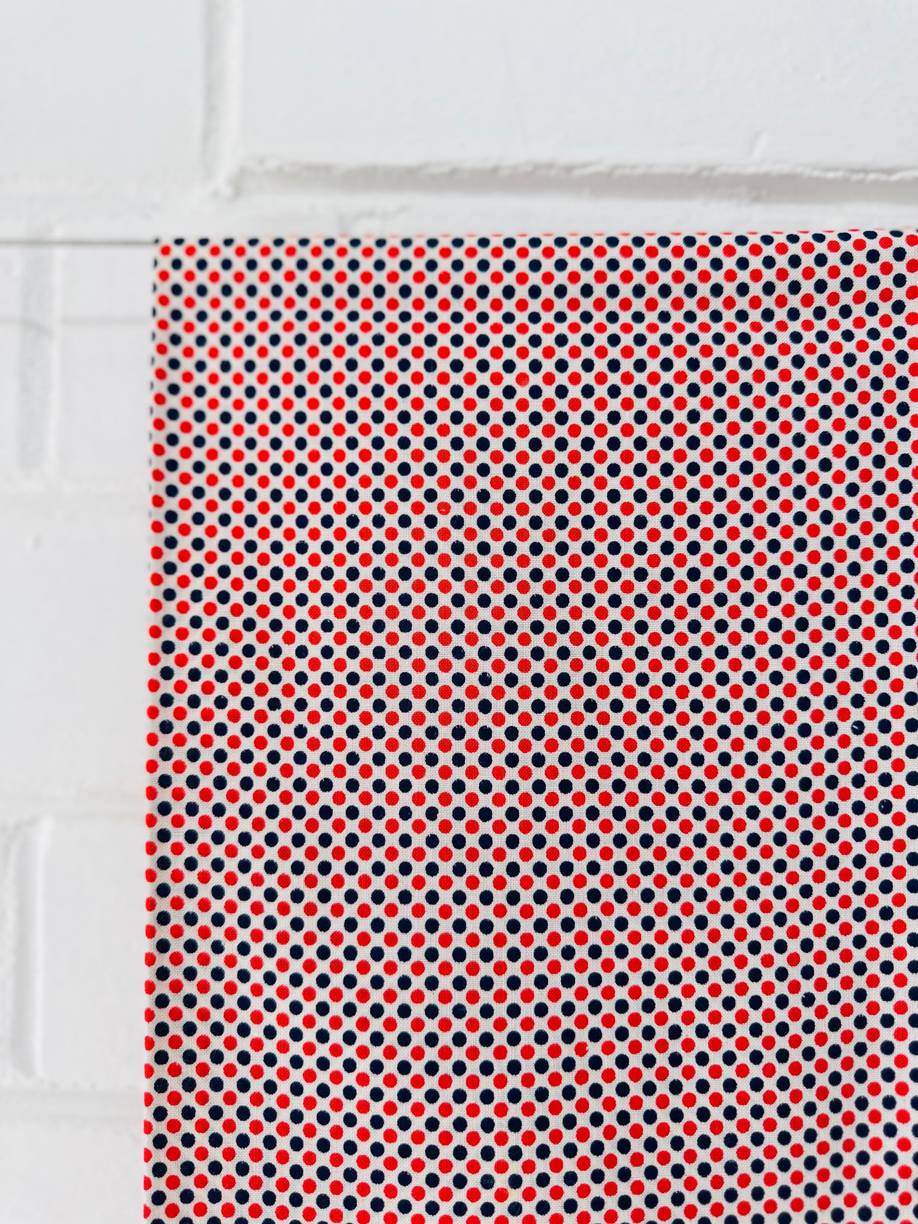 110cms Red Fabric Cotton Polka Dot