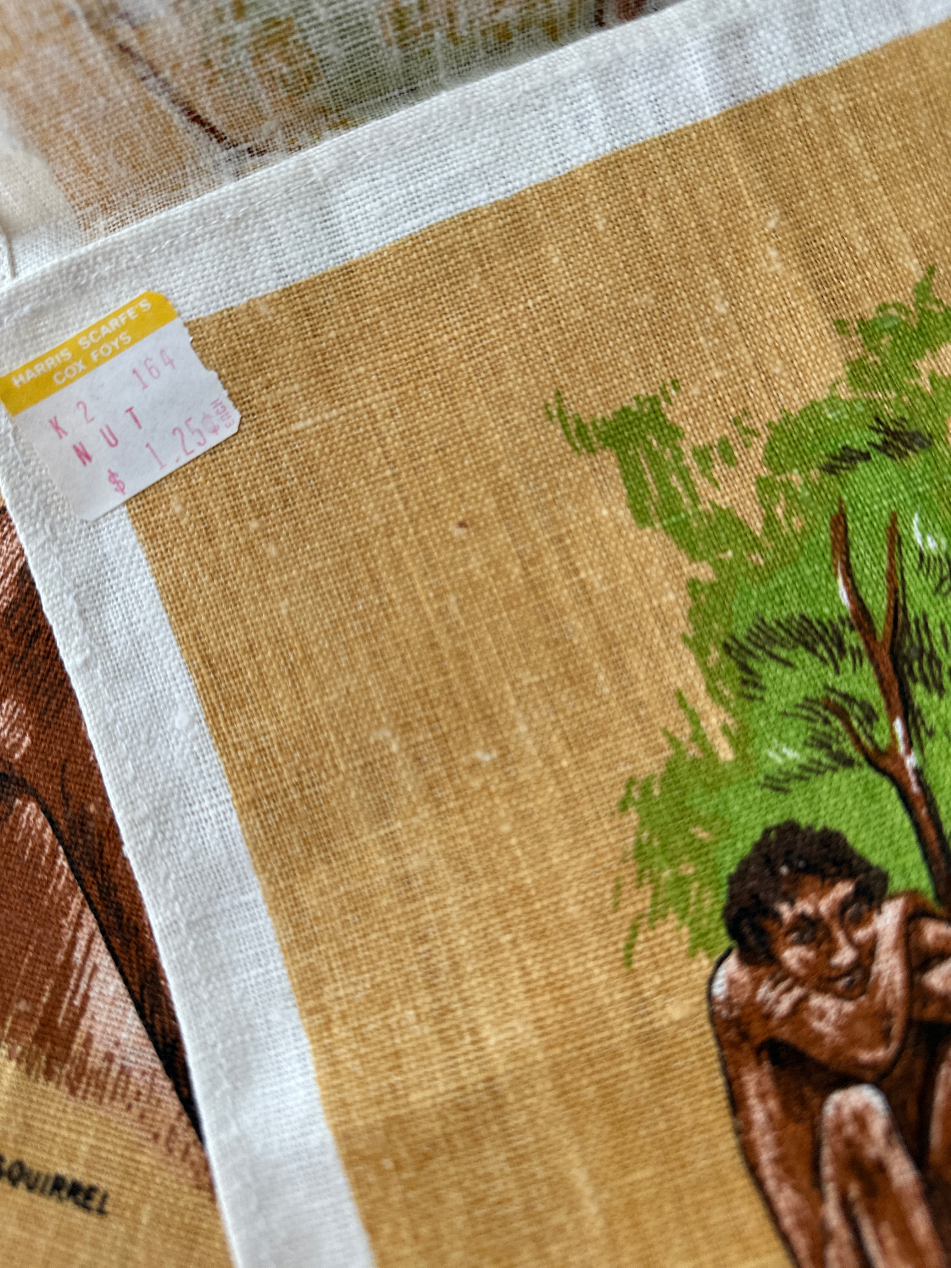 PURE Linen NOS Aboriginal Children Tea Towel