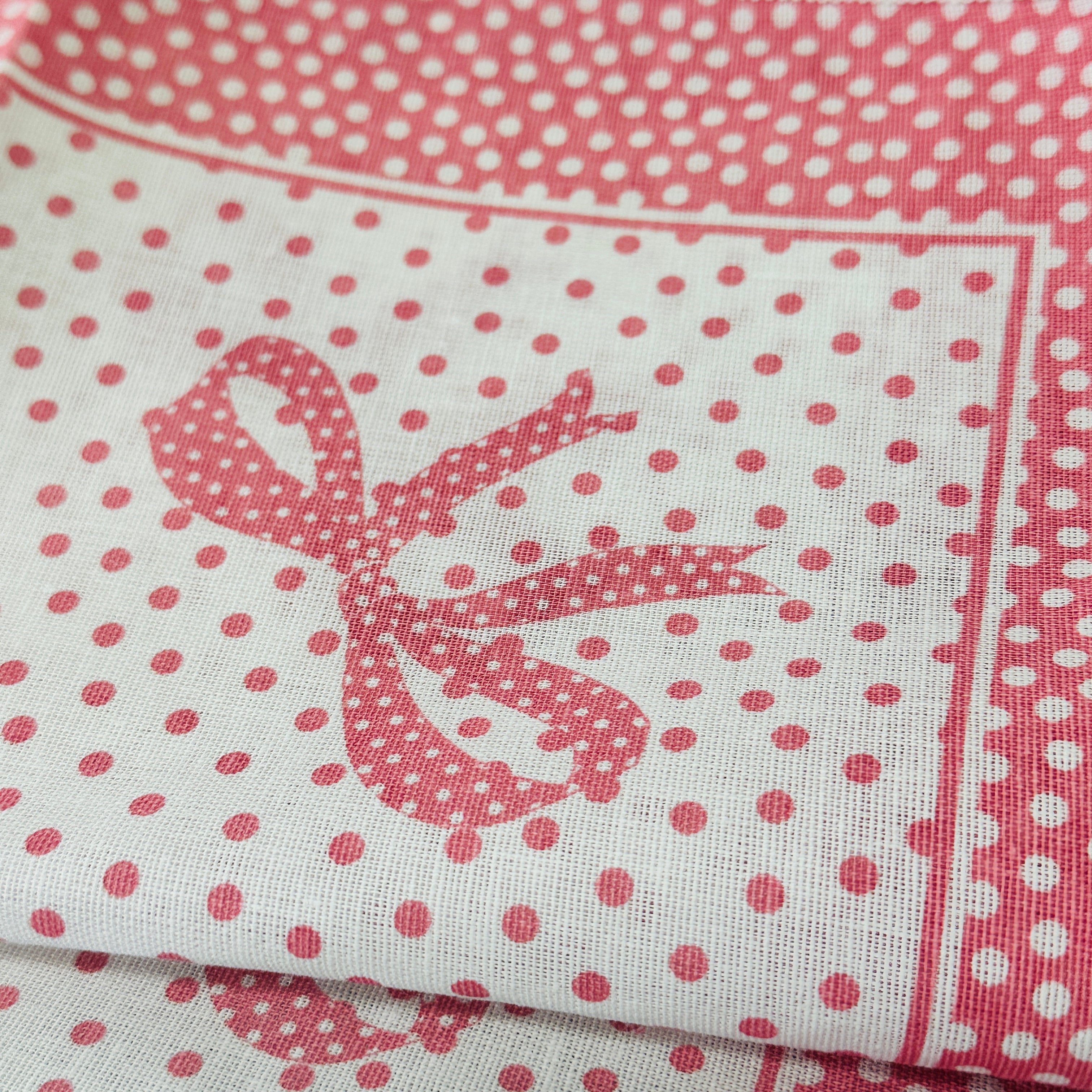 UNUSED Vintage Napkins BOWS Polka Dot