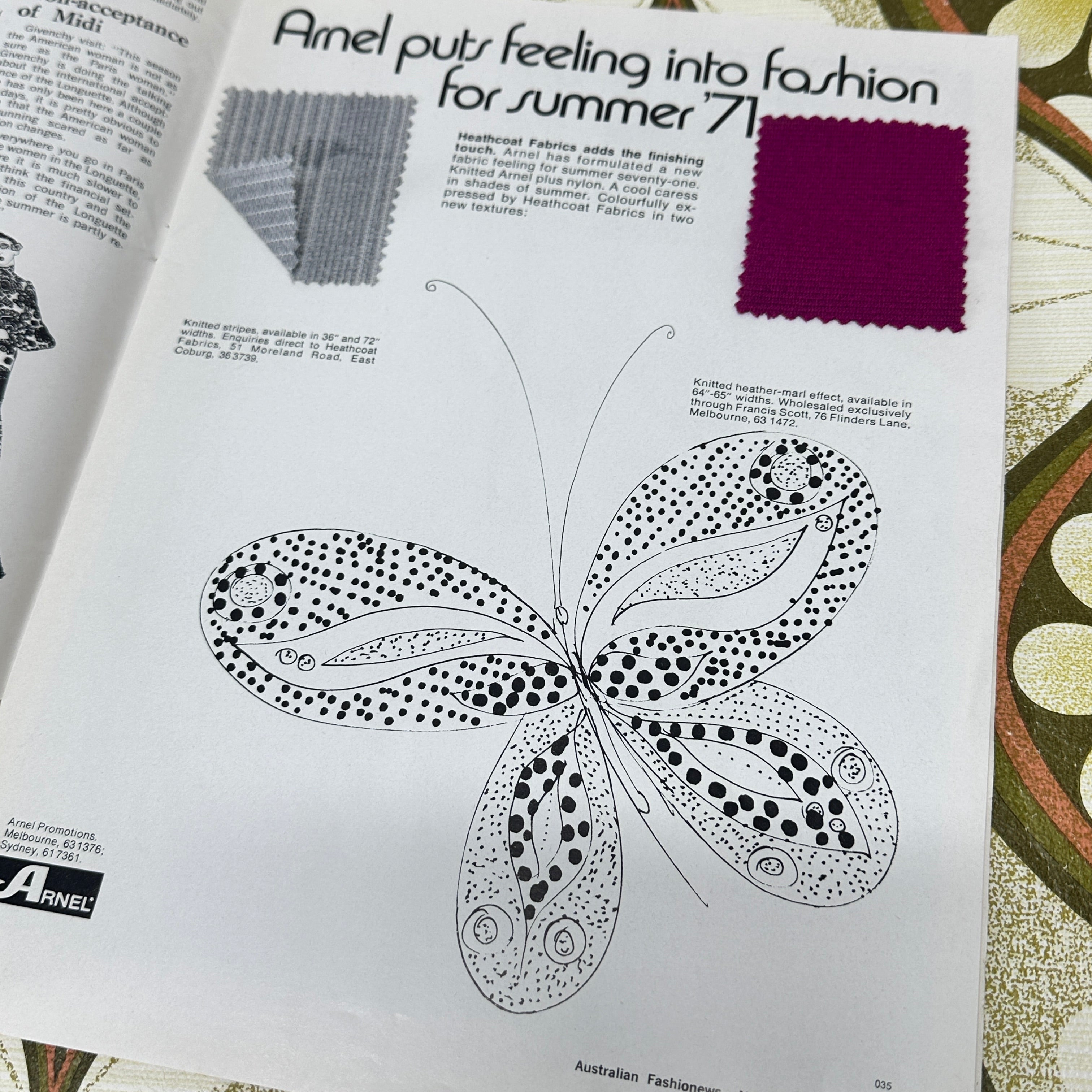 Vintage Fashion News Book Brochure 1970