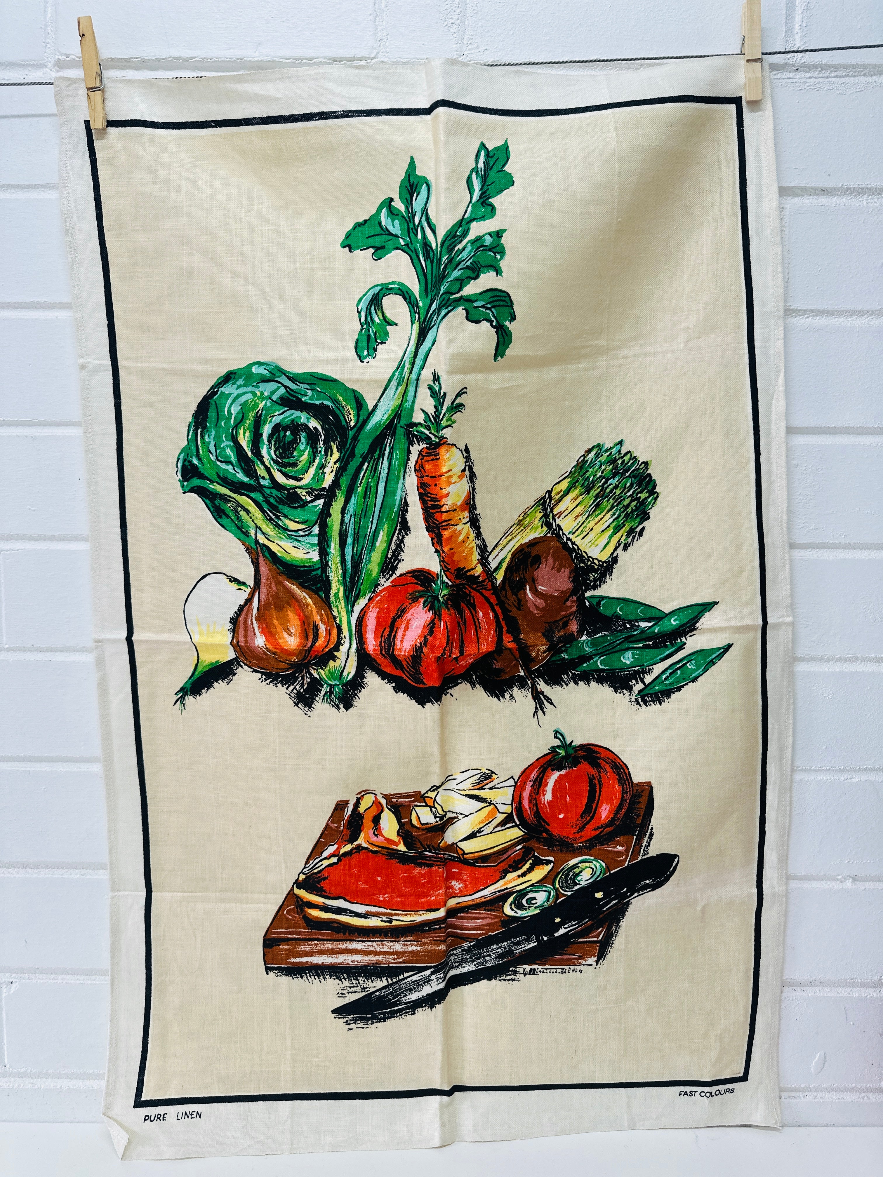 Pure Linen Vintage Tea Towel