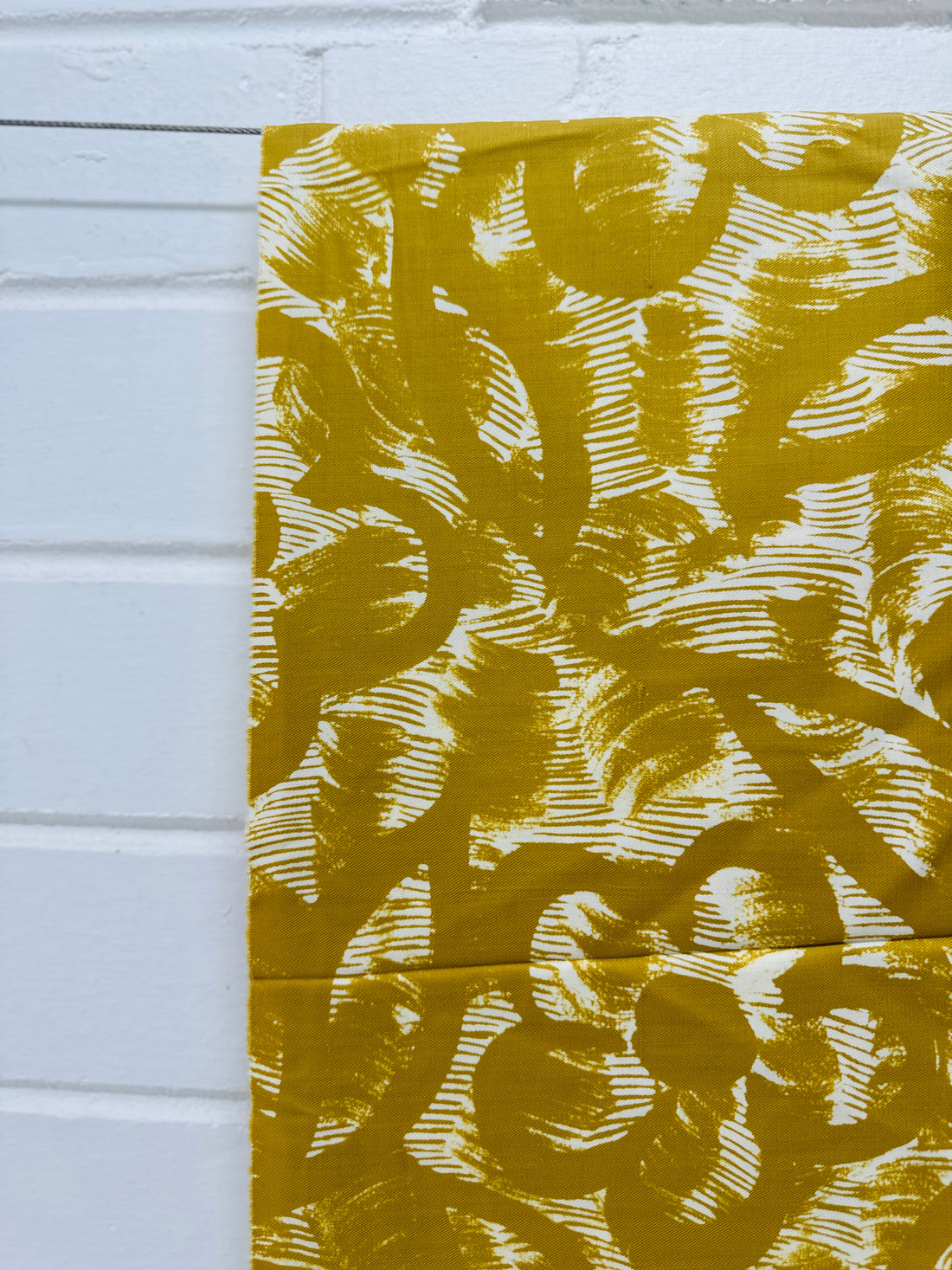 400cms Vintage Polished Cotton Mustard