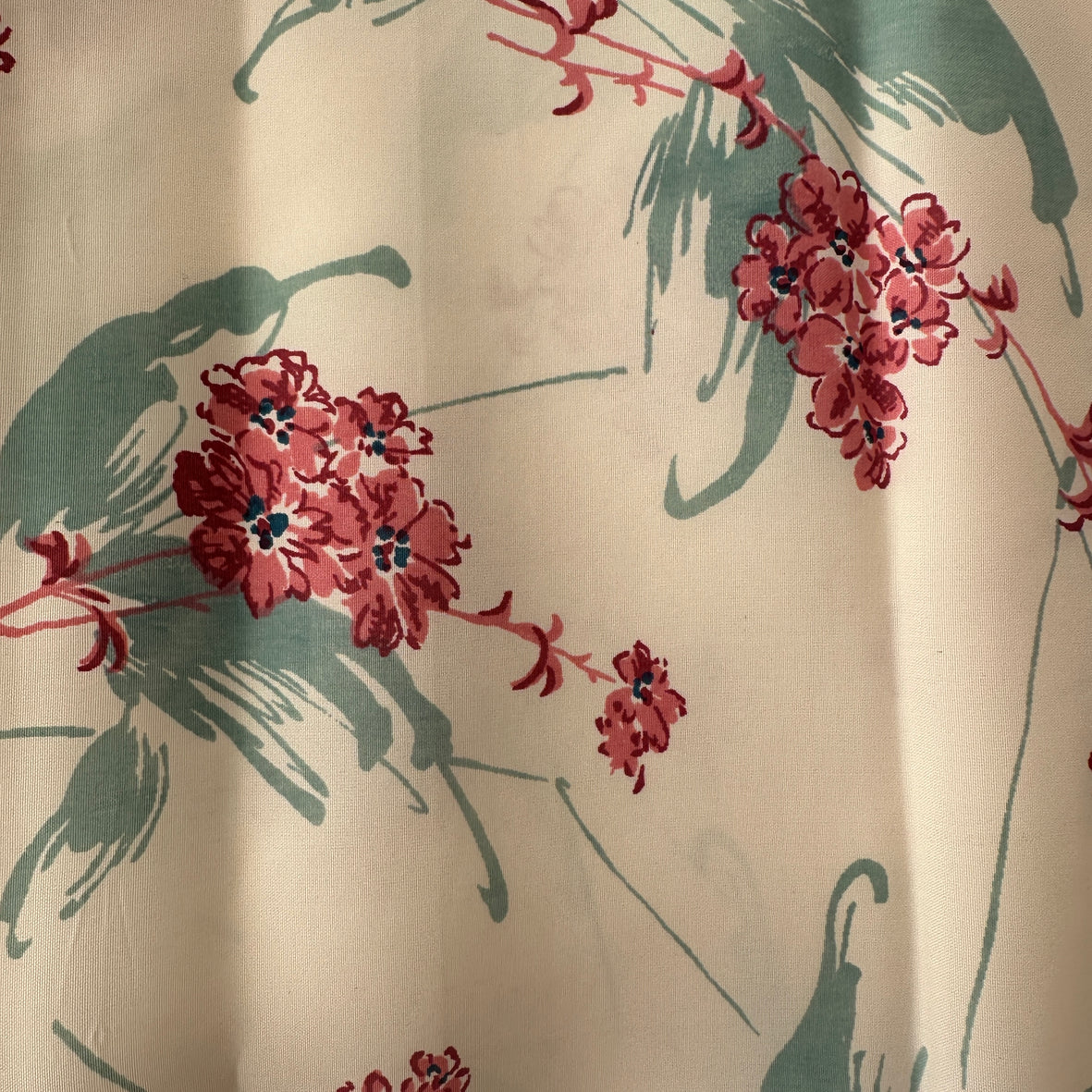 340cms Beautiful Vintage Silky Dress Fabric