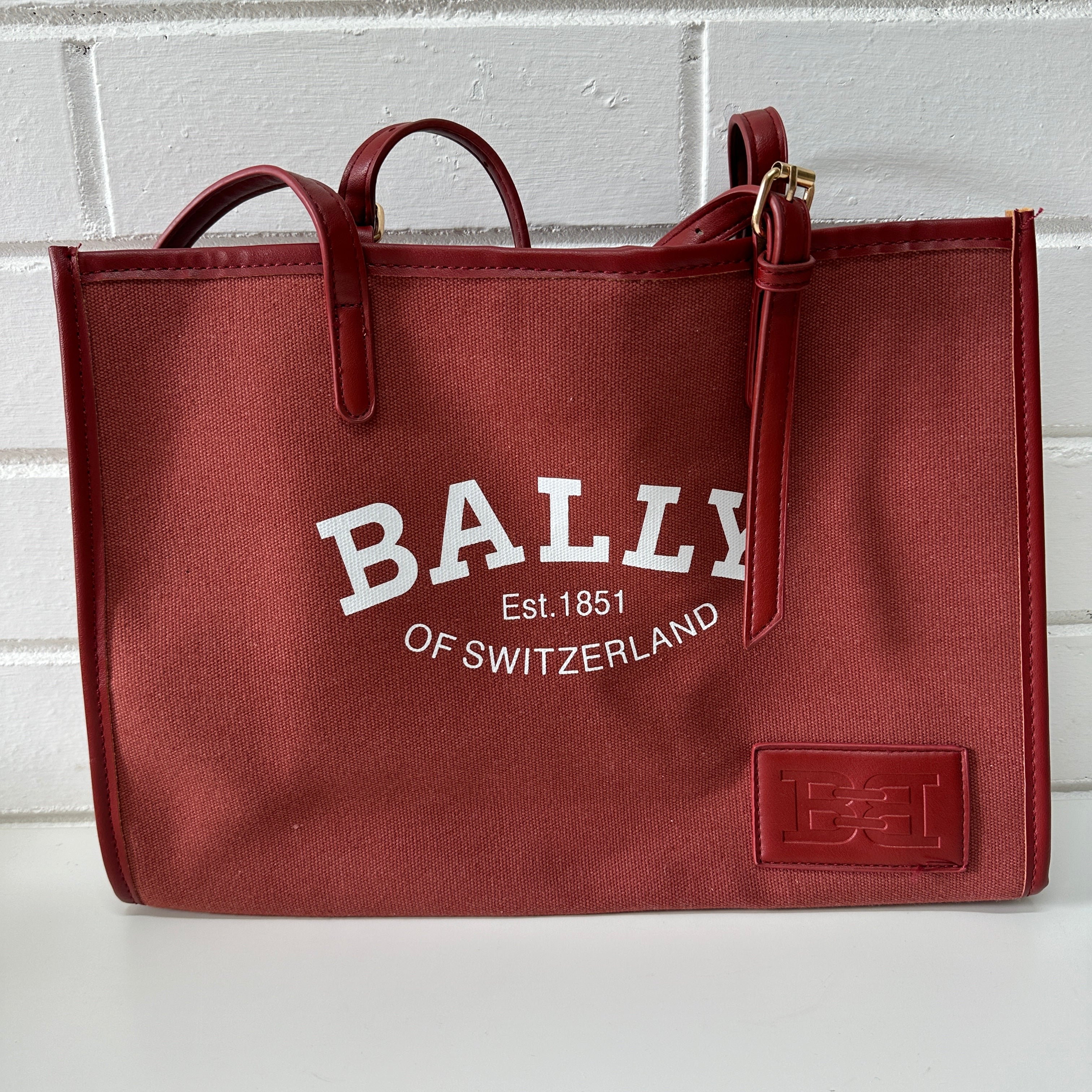 BALLY Canvas Handbag Tote Tags