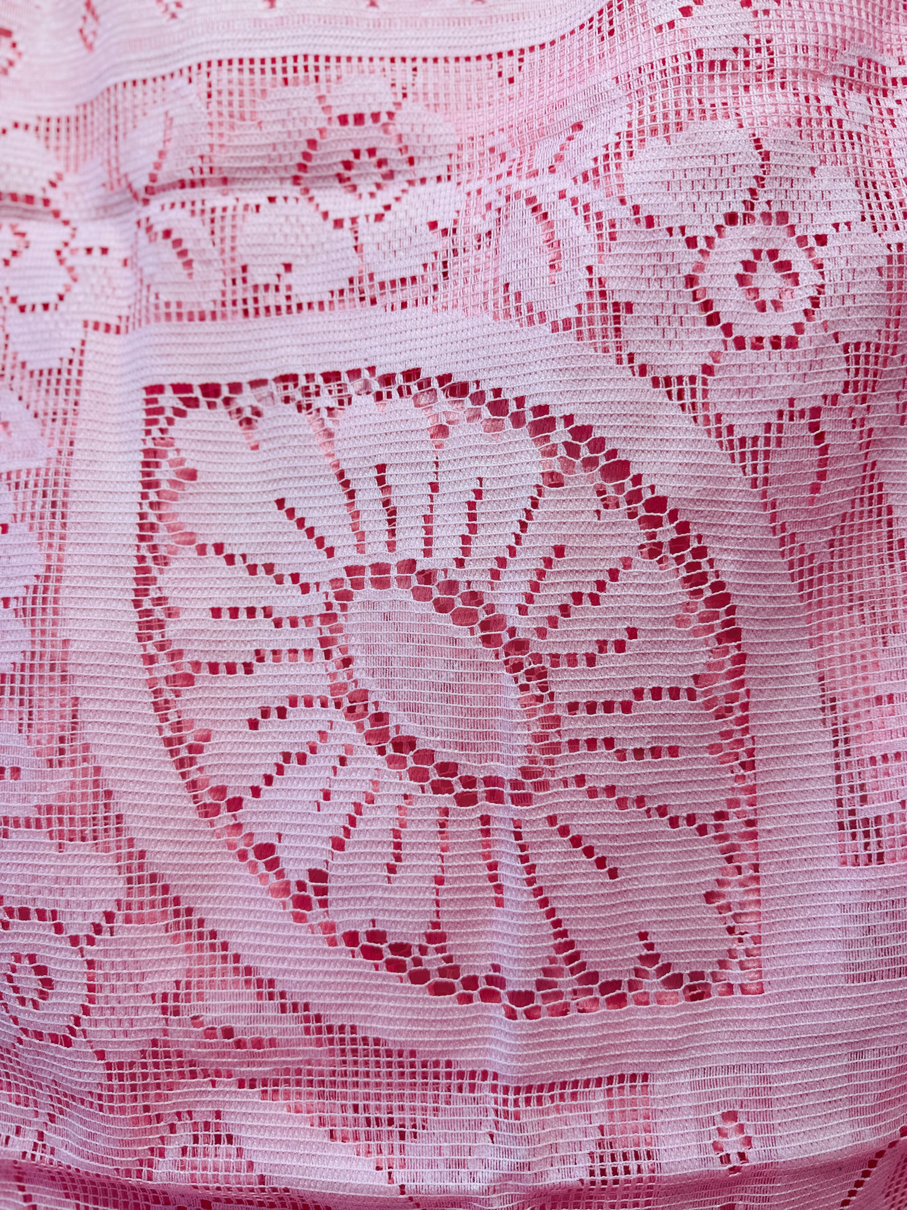 UNUSED Pink Cotton Table Cloth LARGE